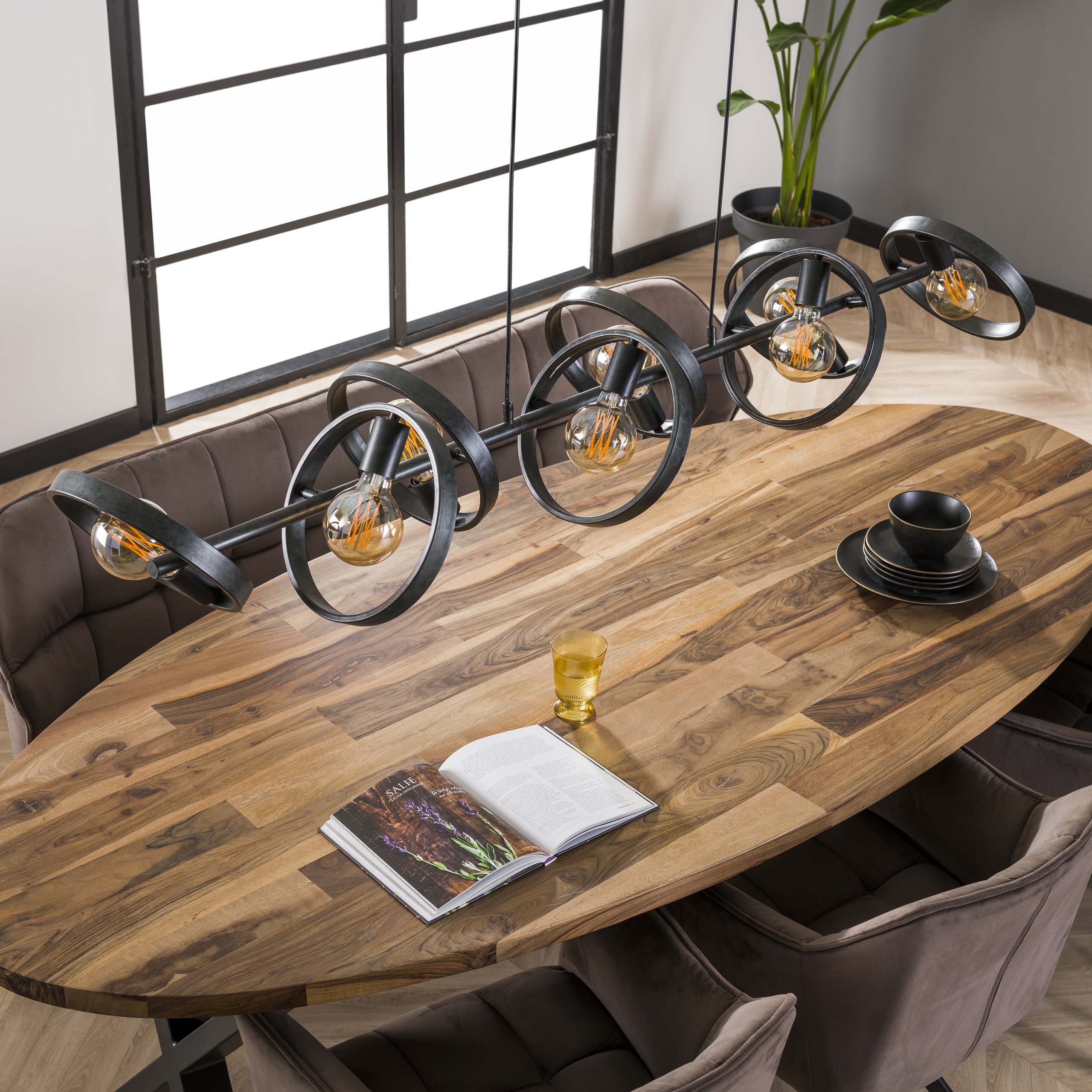 Hanging lamp 8L hover / Charcoal