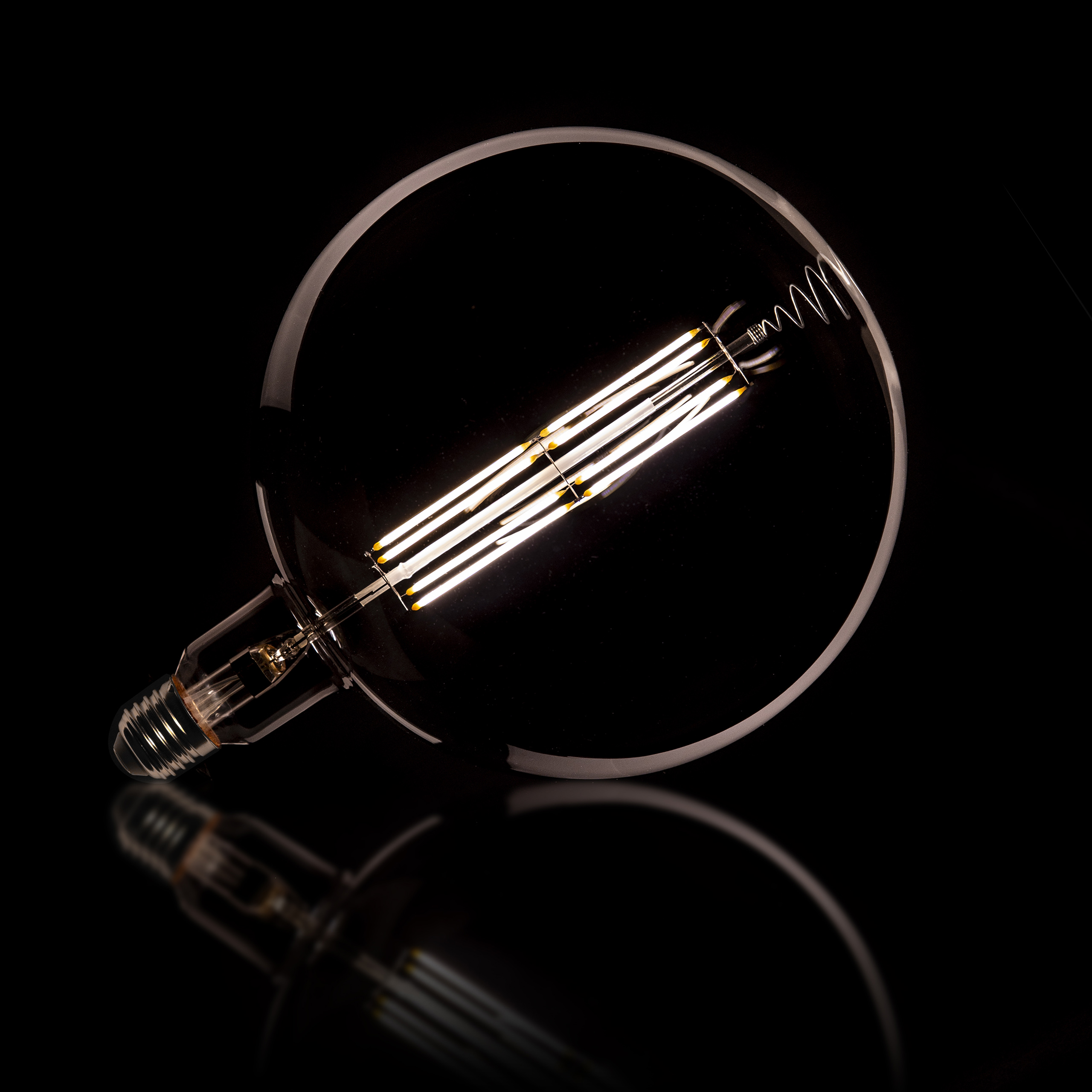 Fuente de luz LED [G200] bombilla de filamento Ø20,0 - E27 8W / Vidrio gris humo