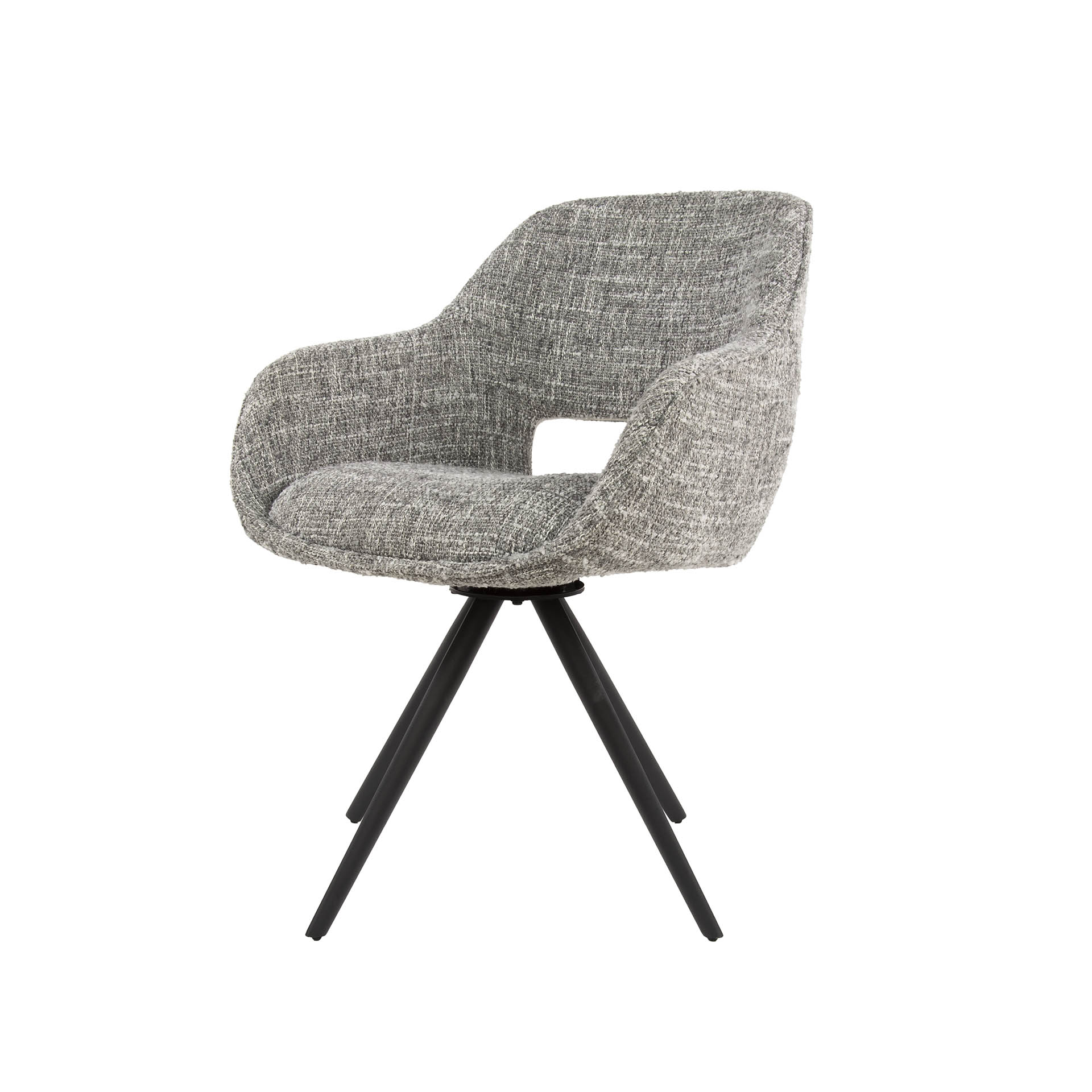 Sillón giratorio de muelles. VPE2 / Águila gris acero