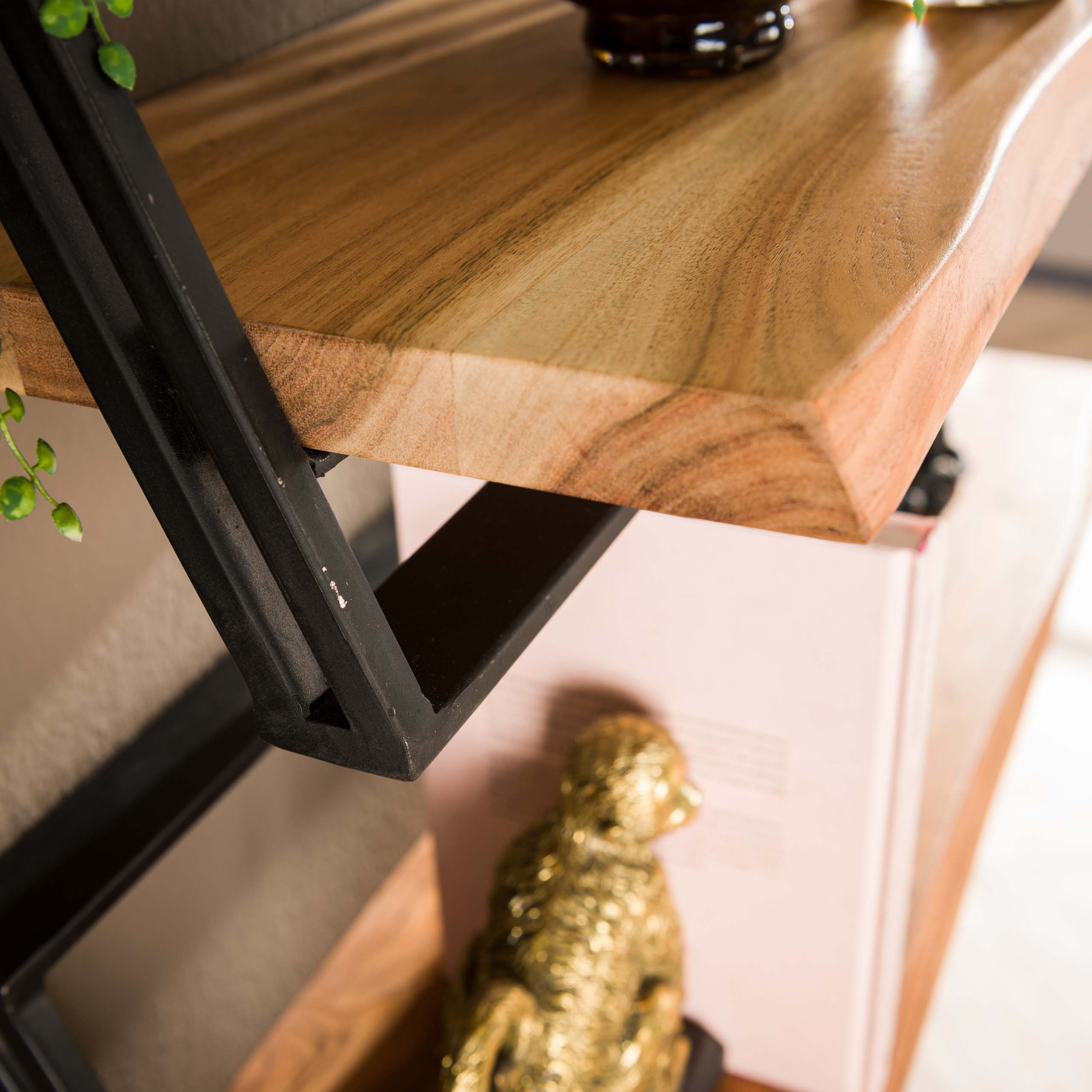 Estante de pared Lean juego de 3 - Acacia maciza