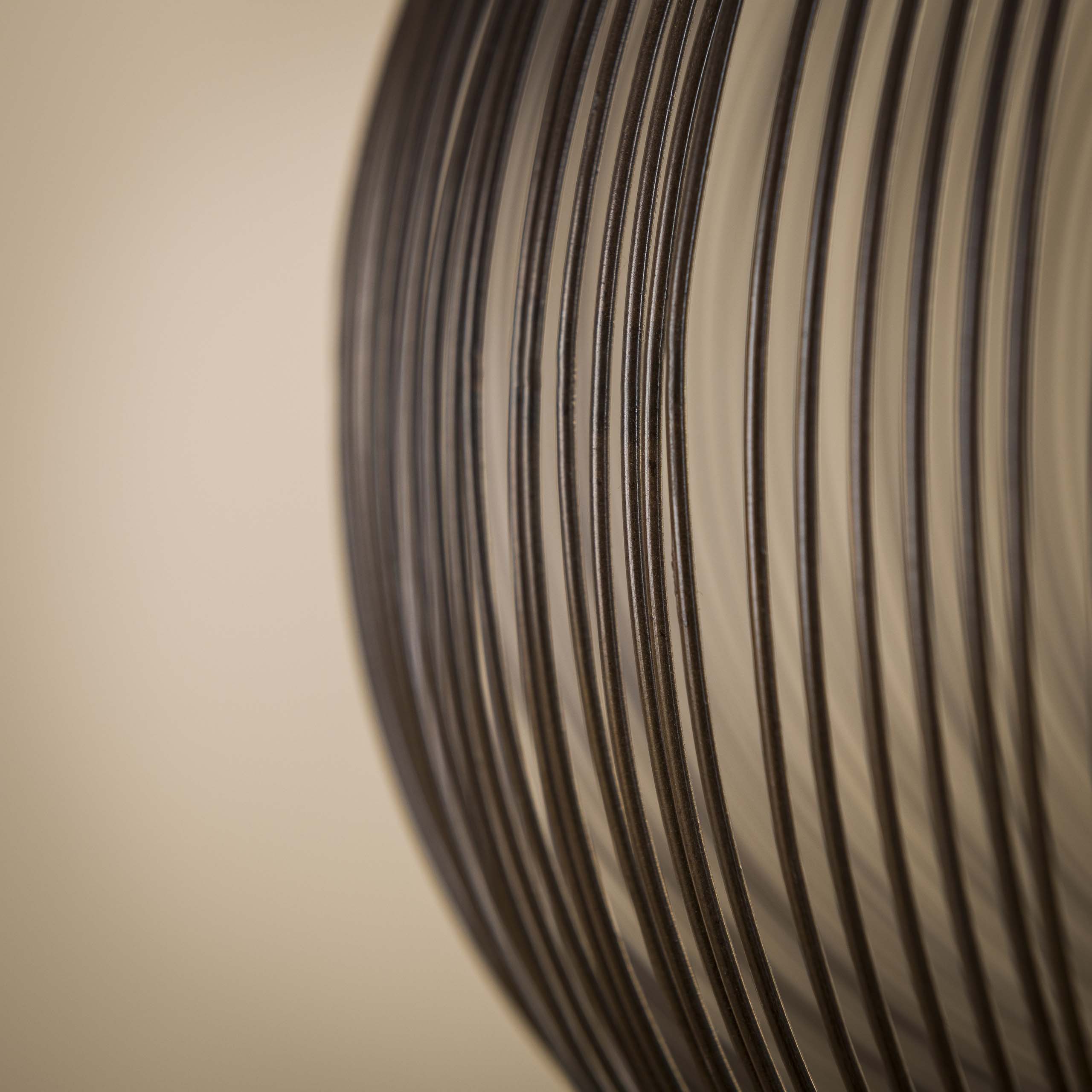 Lámpara colgante Ø70 cobre twist / Níquel negro