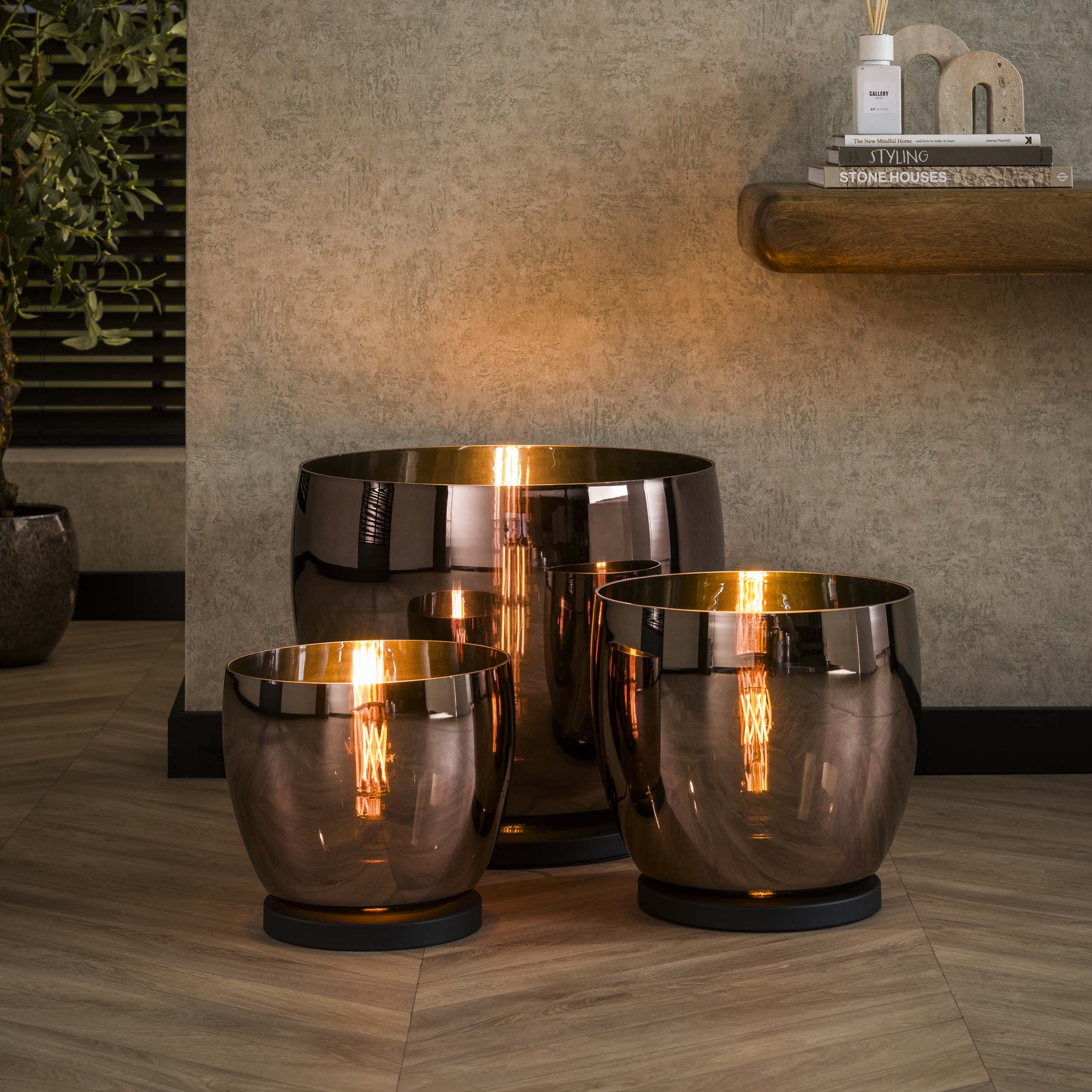 Lámpara de pie UP XXL 1 luz - vidrio cobre