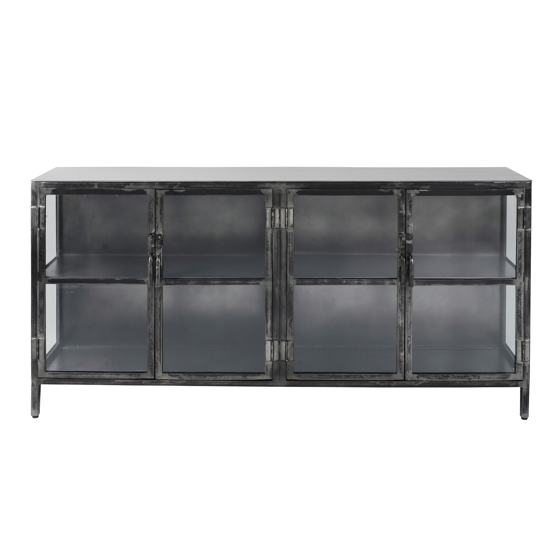 Aparador Rift metal 4 puertas / Gun metal