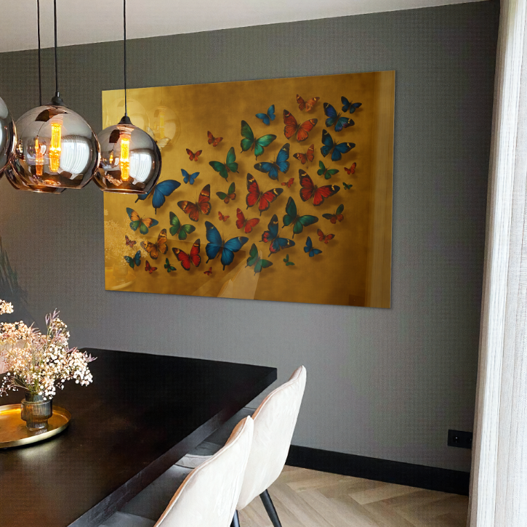 Butterfly Paint - Vidrio