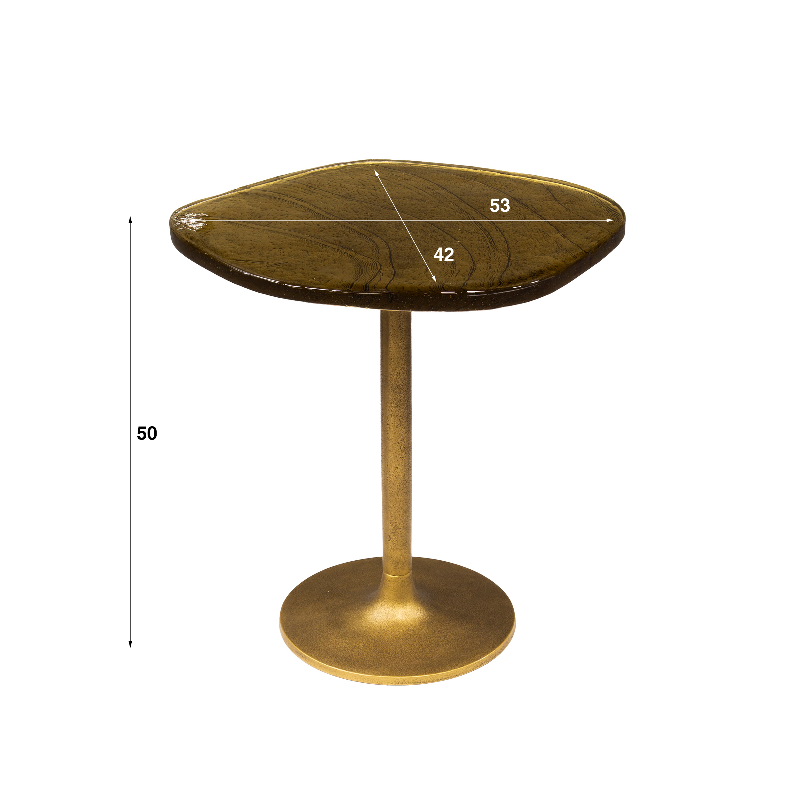Mesa auxiliar Eclipse baja - Oro antiguo