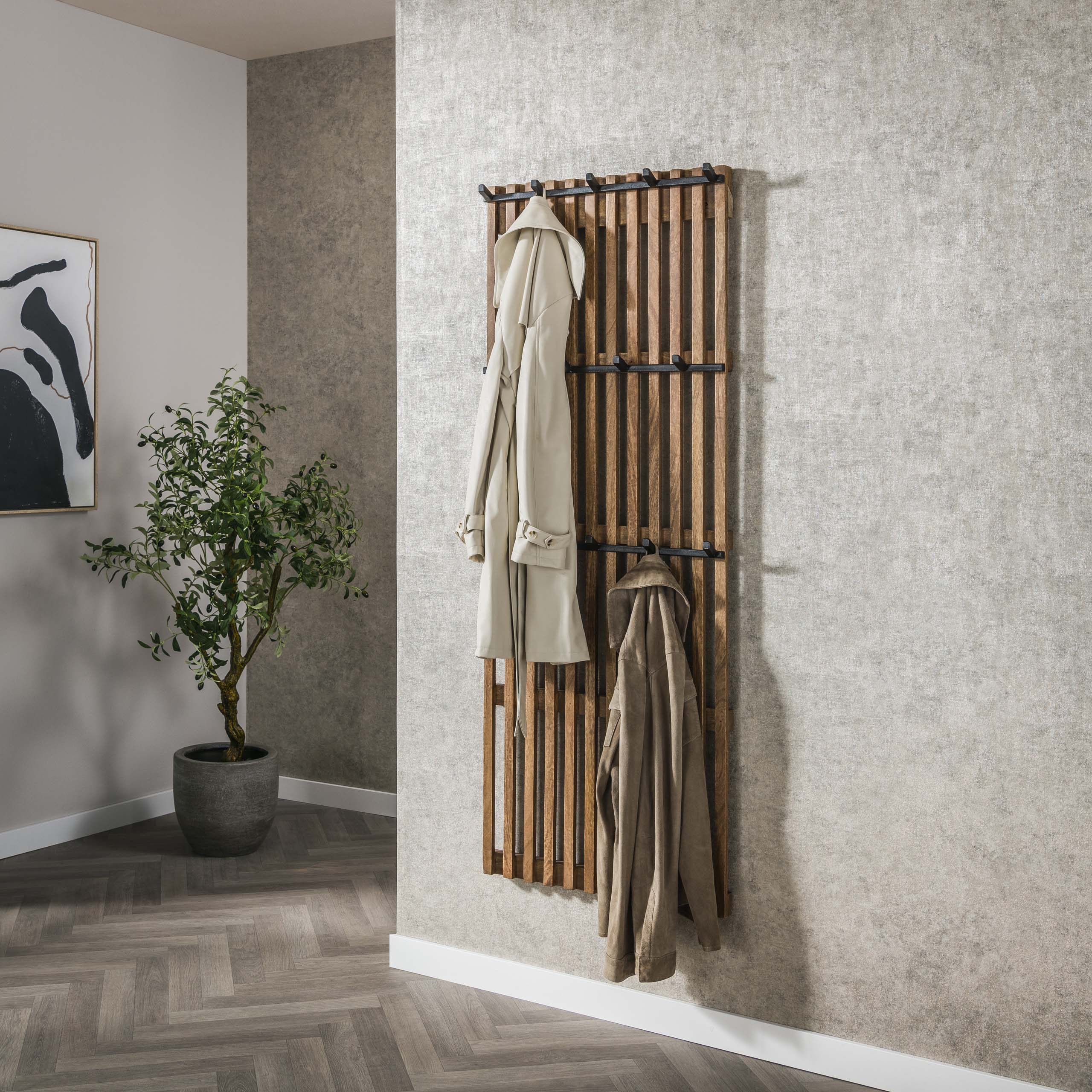 Perchero 14 ganchos tweak / Mango macizo color arena