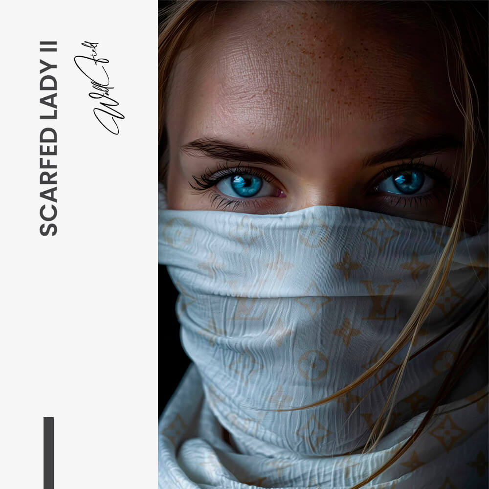 Scarfed Lady II – Vidrio