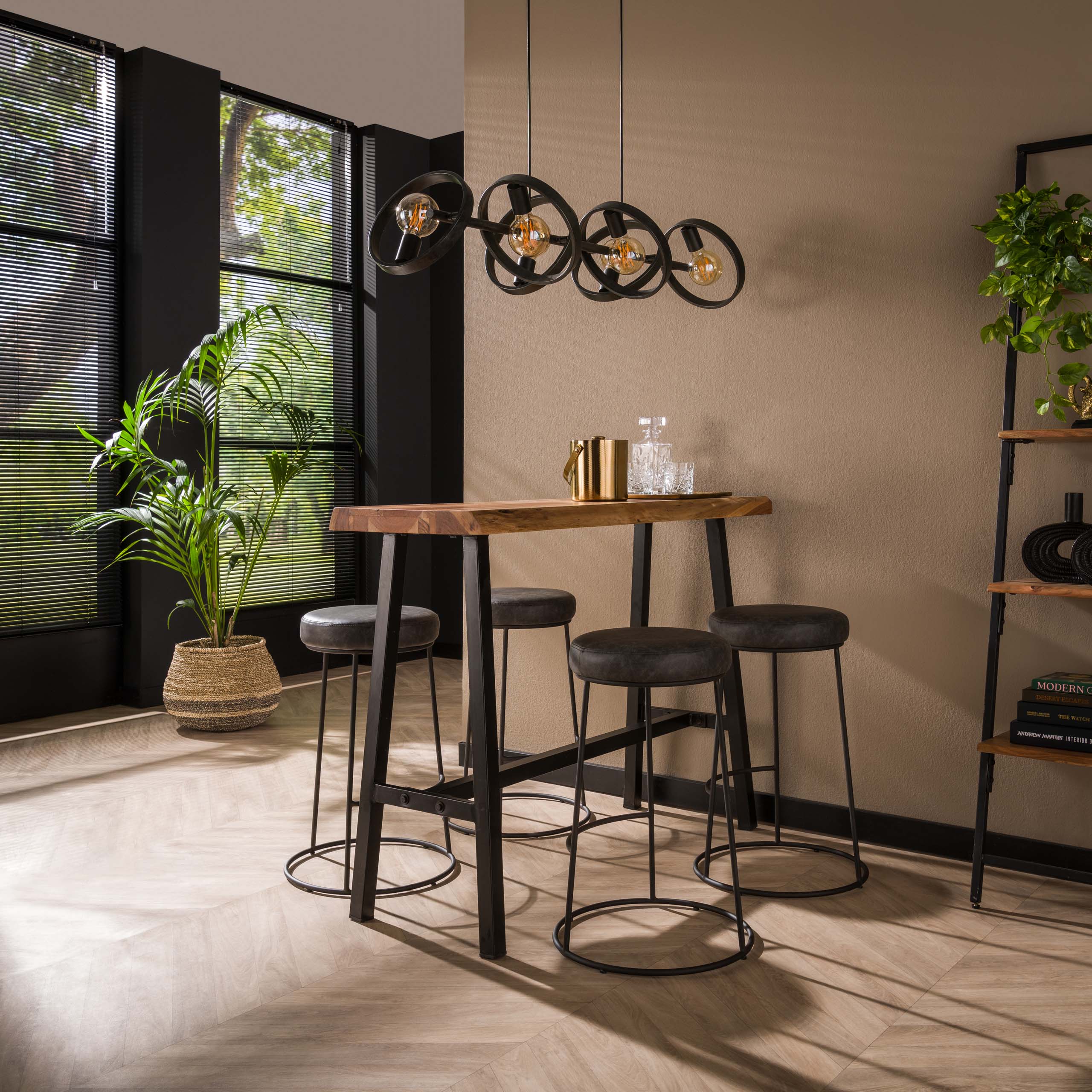 Mesa de bar Live Edge 125 cm - Acacia maciza