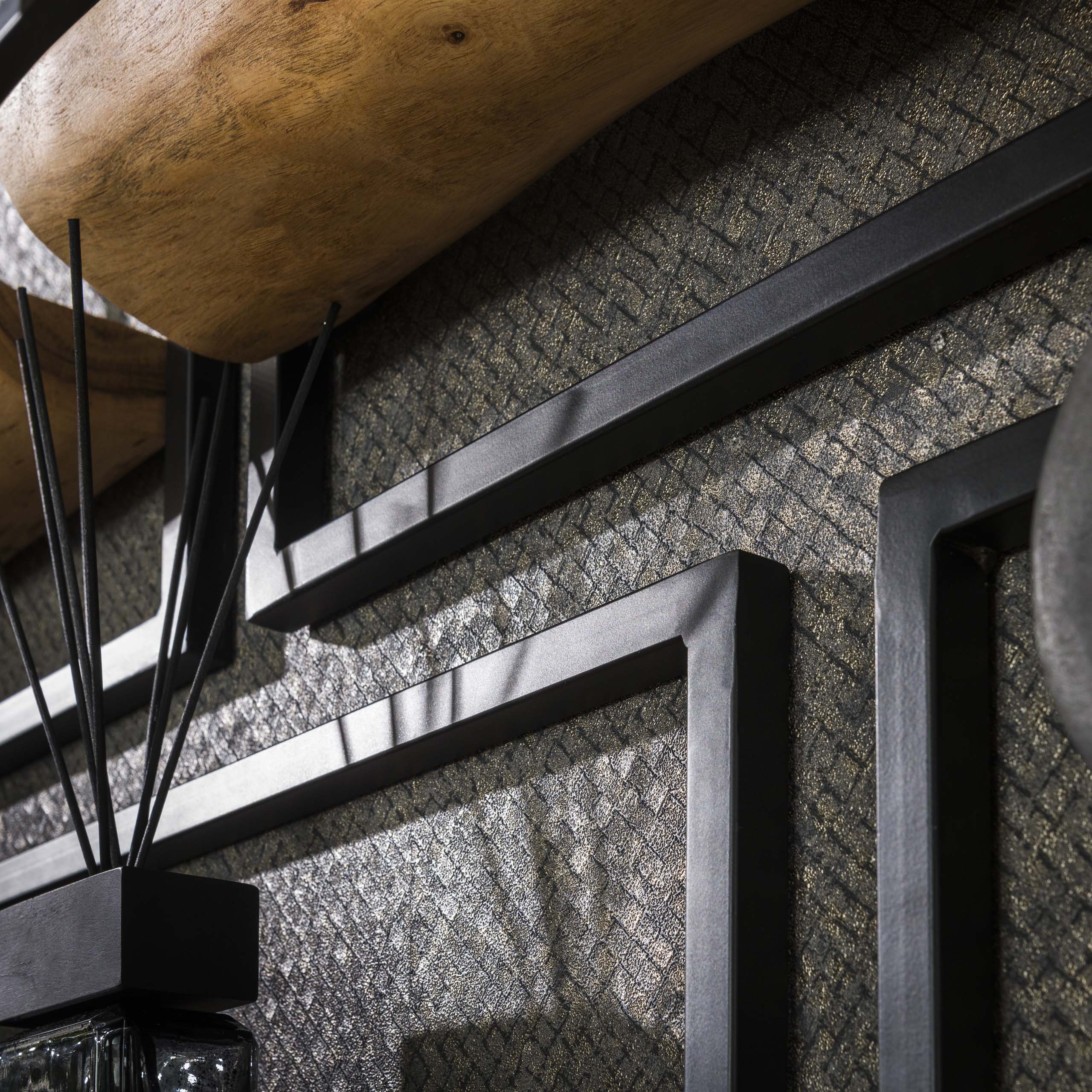 Juego de estantes de pared/5 cantos / Acacia maciza natural