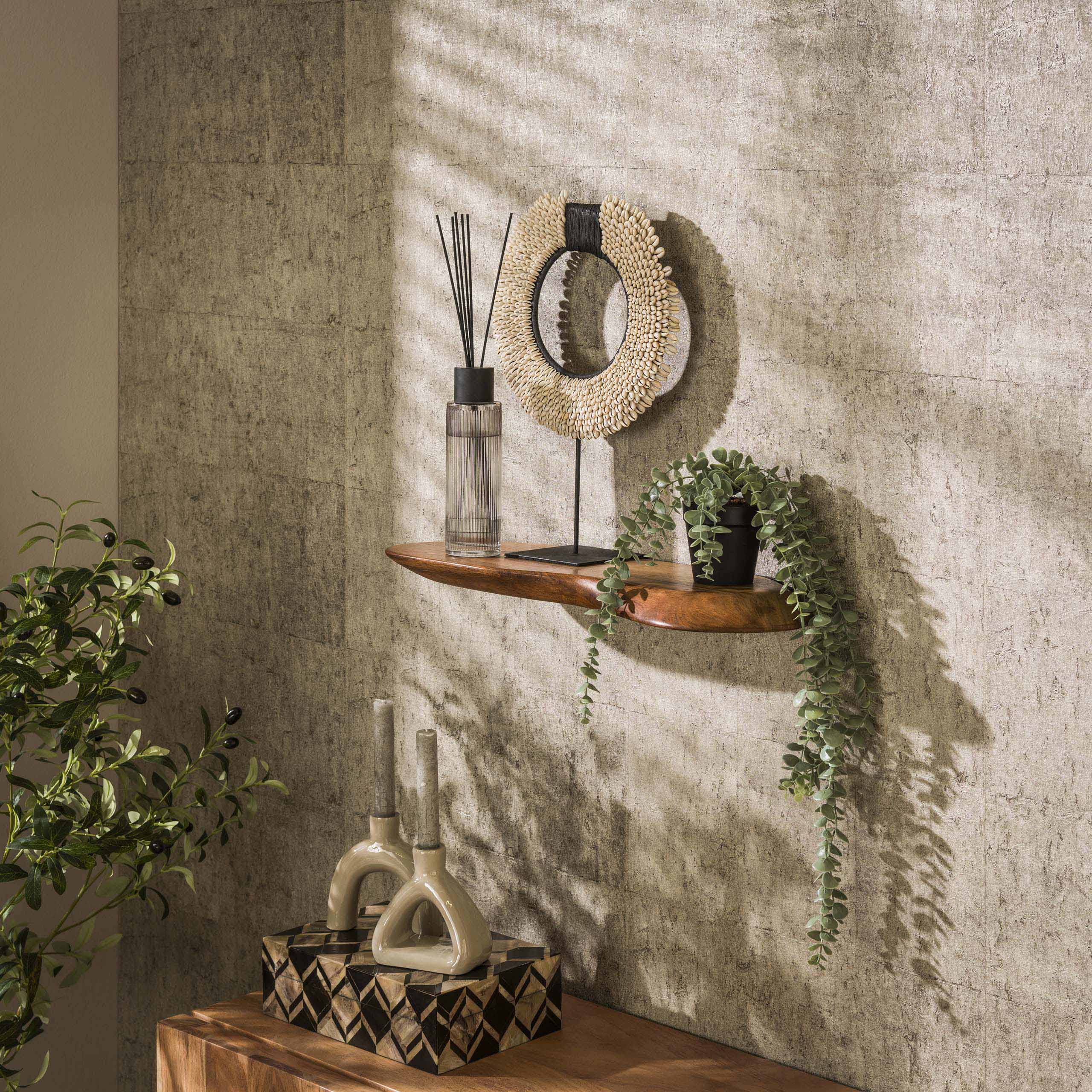 Estante de pared Organic 60 cm - Acacia maciza