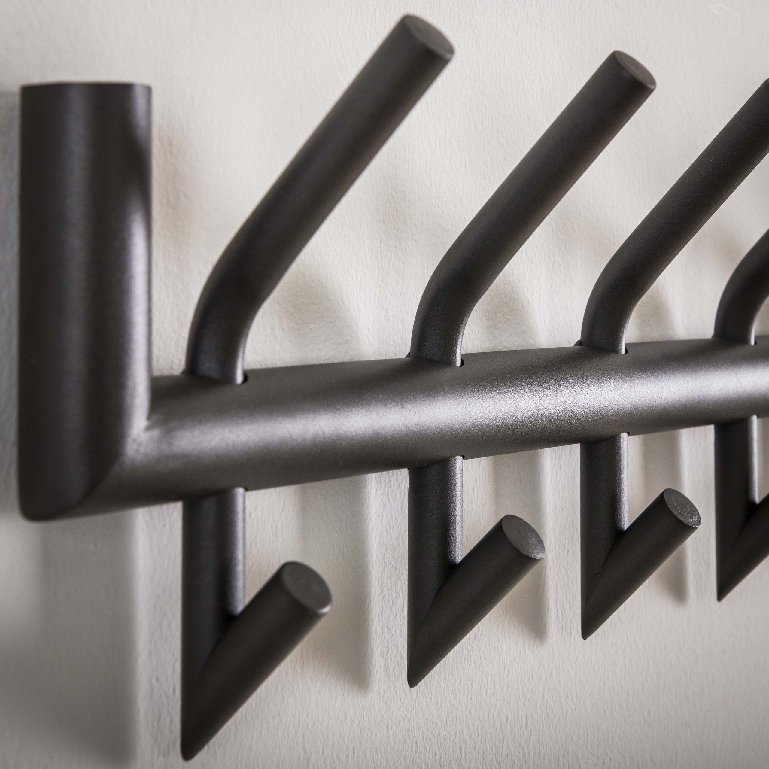 Armario ducha redondo angulado 2x8 / Gris oscuro Mate