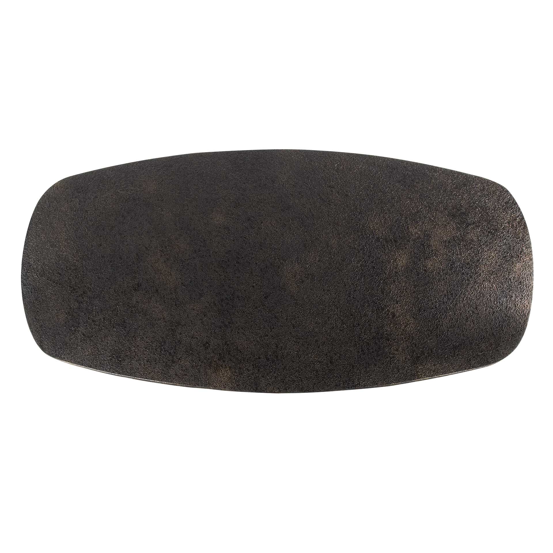 Mesa de comedor ovalada danesa metálica 215 cm - Gris