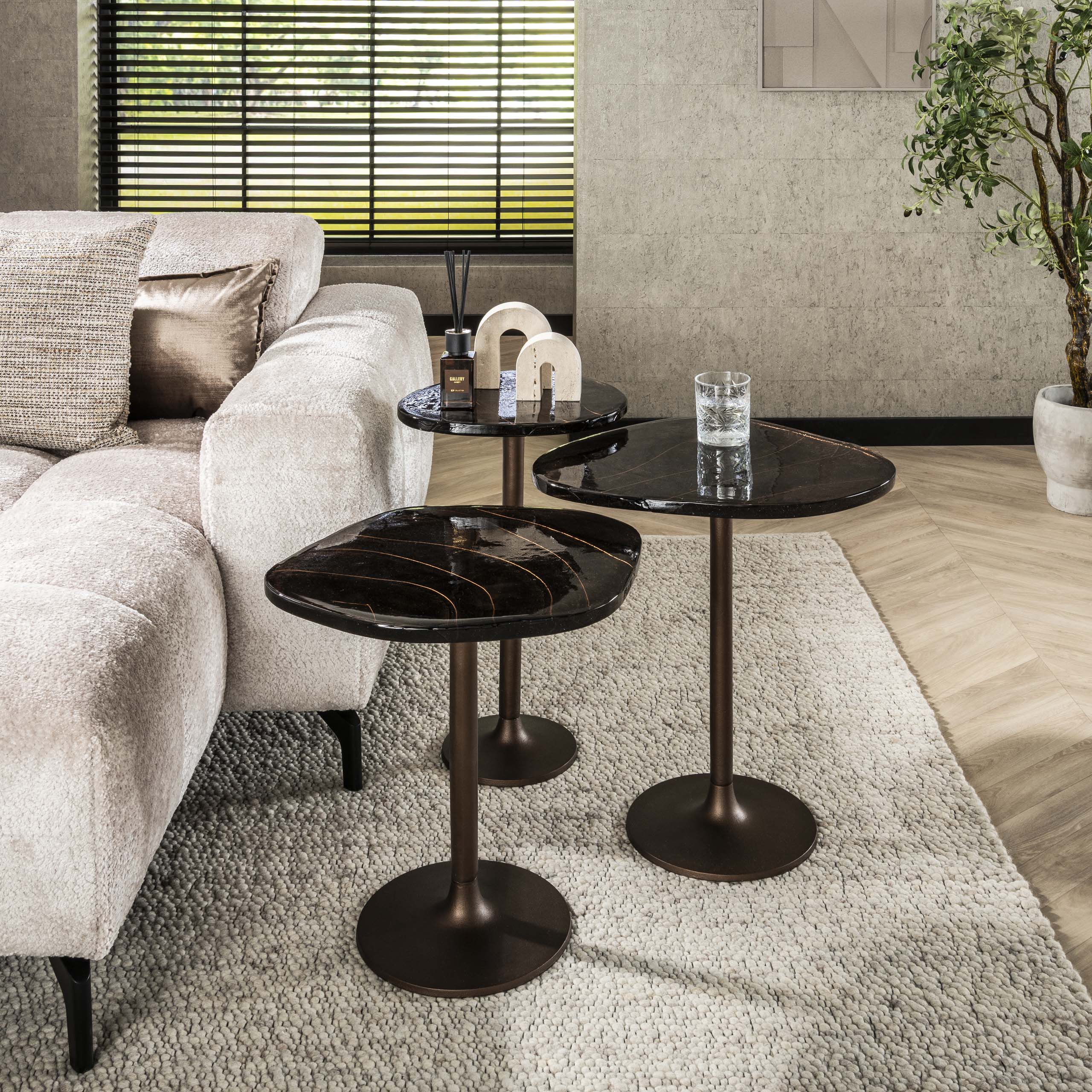 Mesa auxiliar Eclipse alta - Cobre antiguo