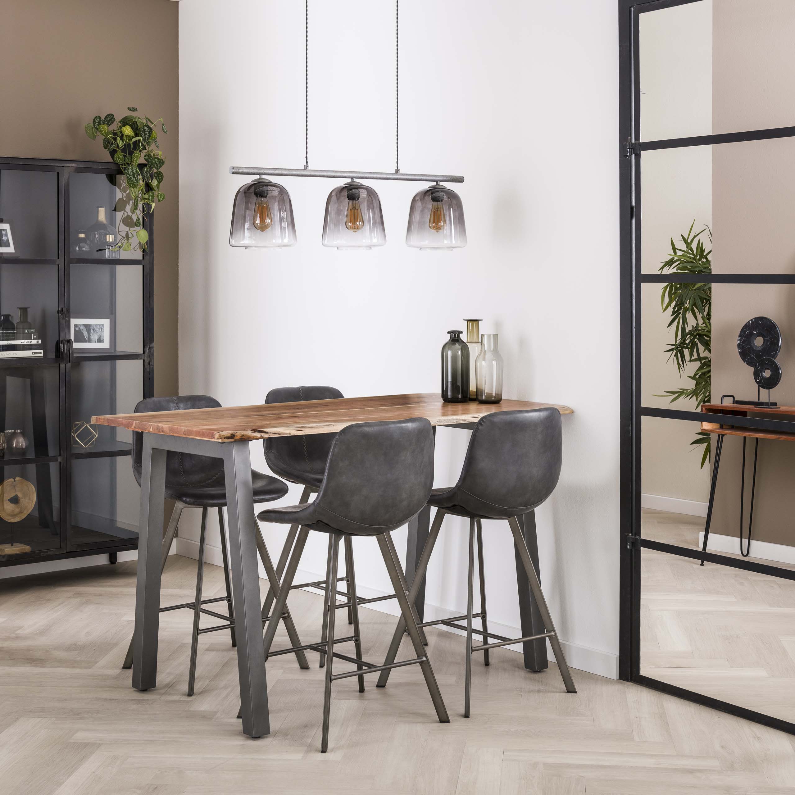 Mesa alta 147 canto 25mm / Acacia maciza natural