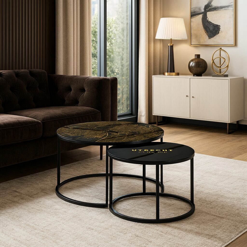 Mesa de centro Negro - Utrecht Gold