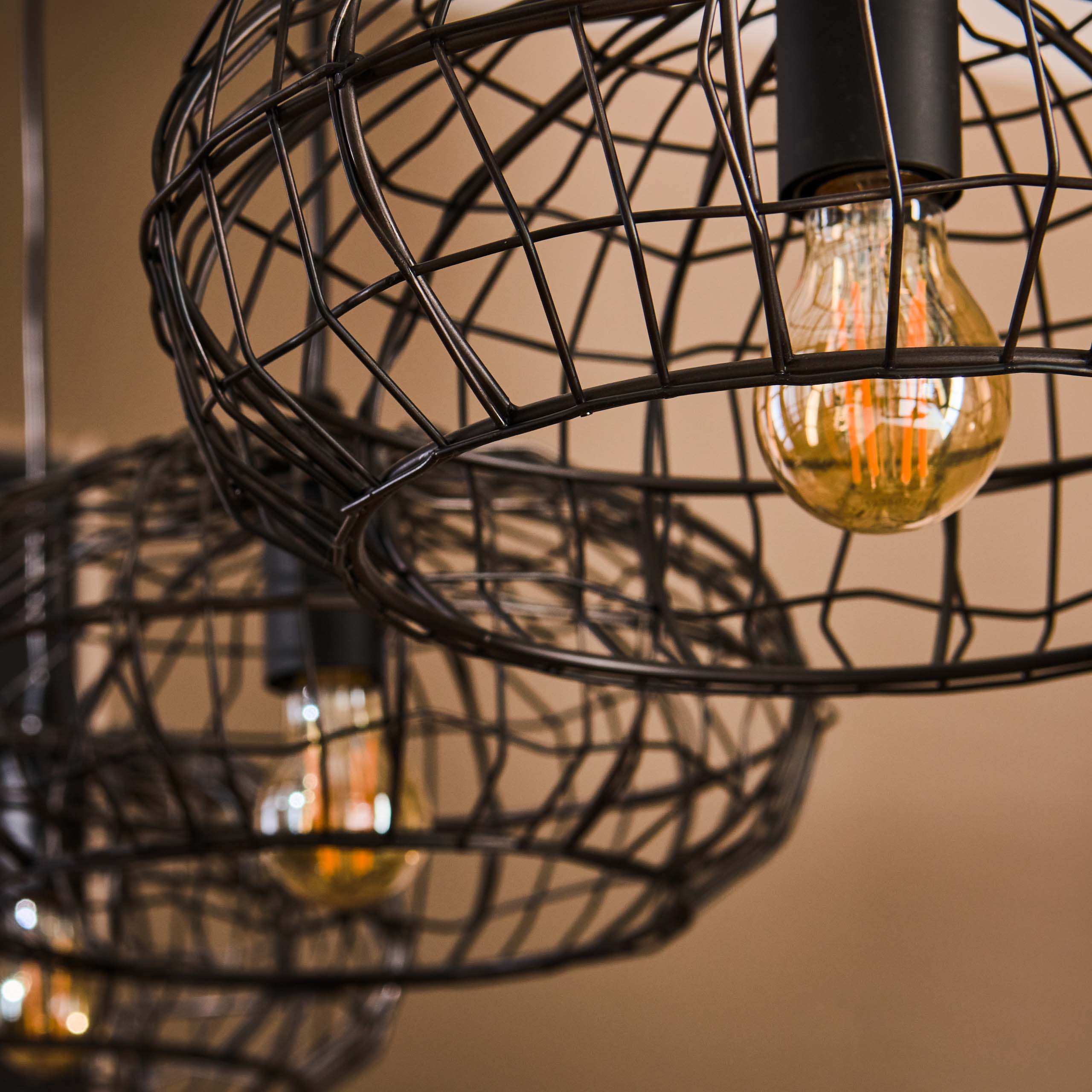 Hanging lamp 4L connect XL / Black brown