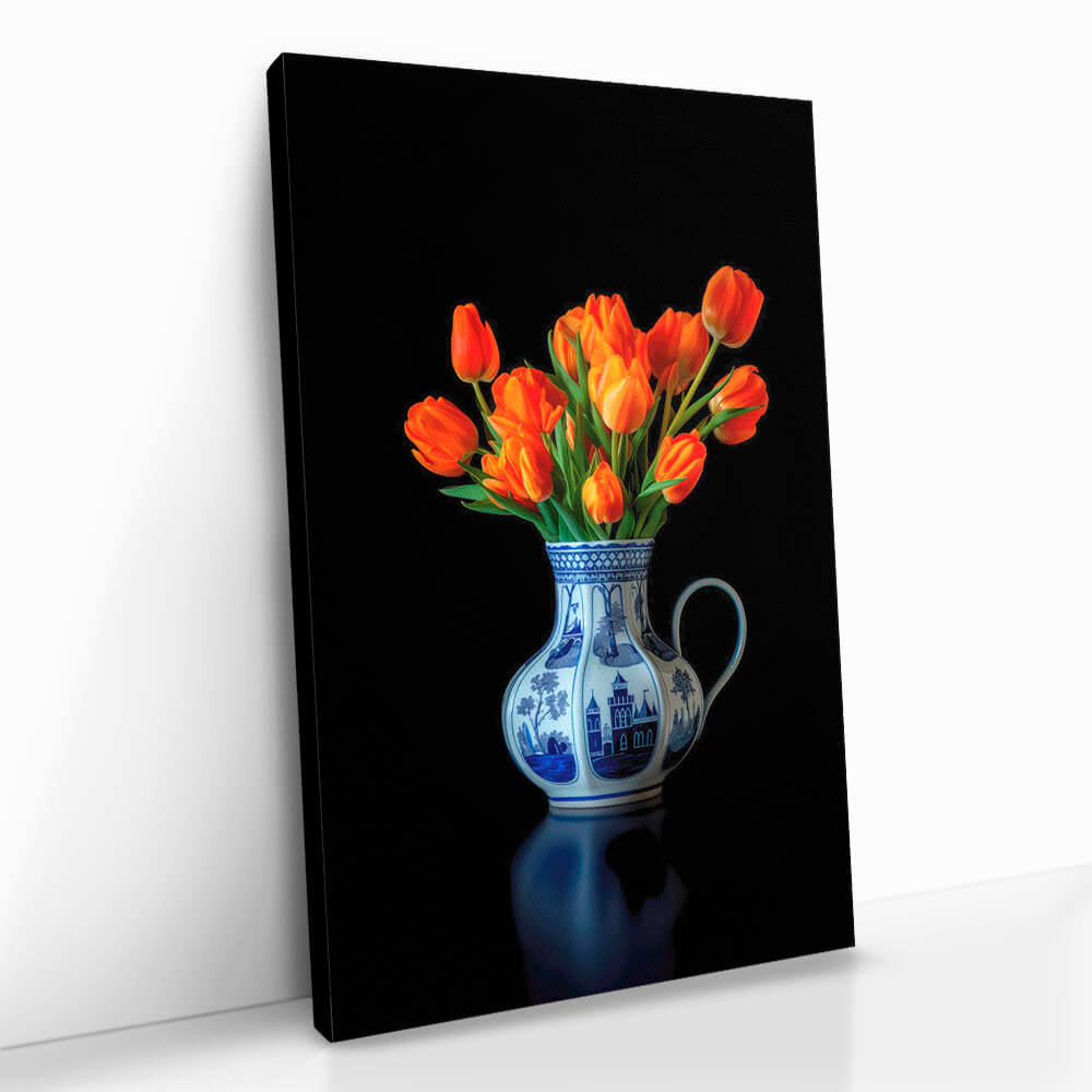 "Delft Blue & Dutch Tulips I"