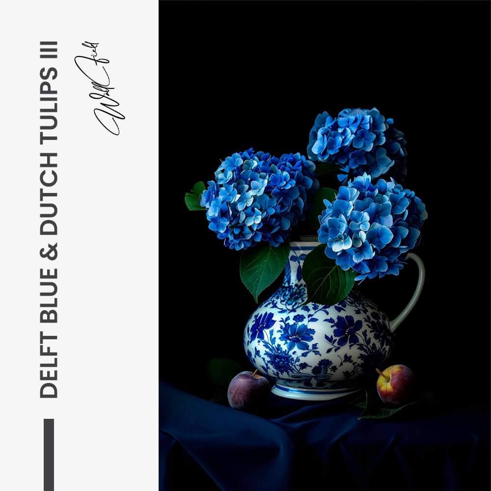 Delft Blue & Dutch Tulips III – Vidrio