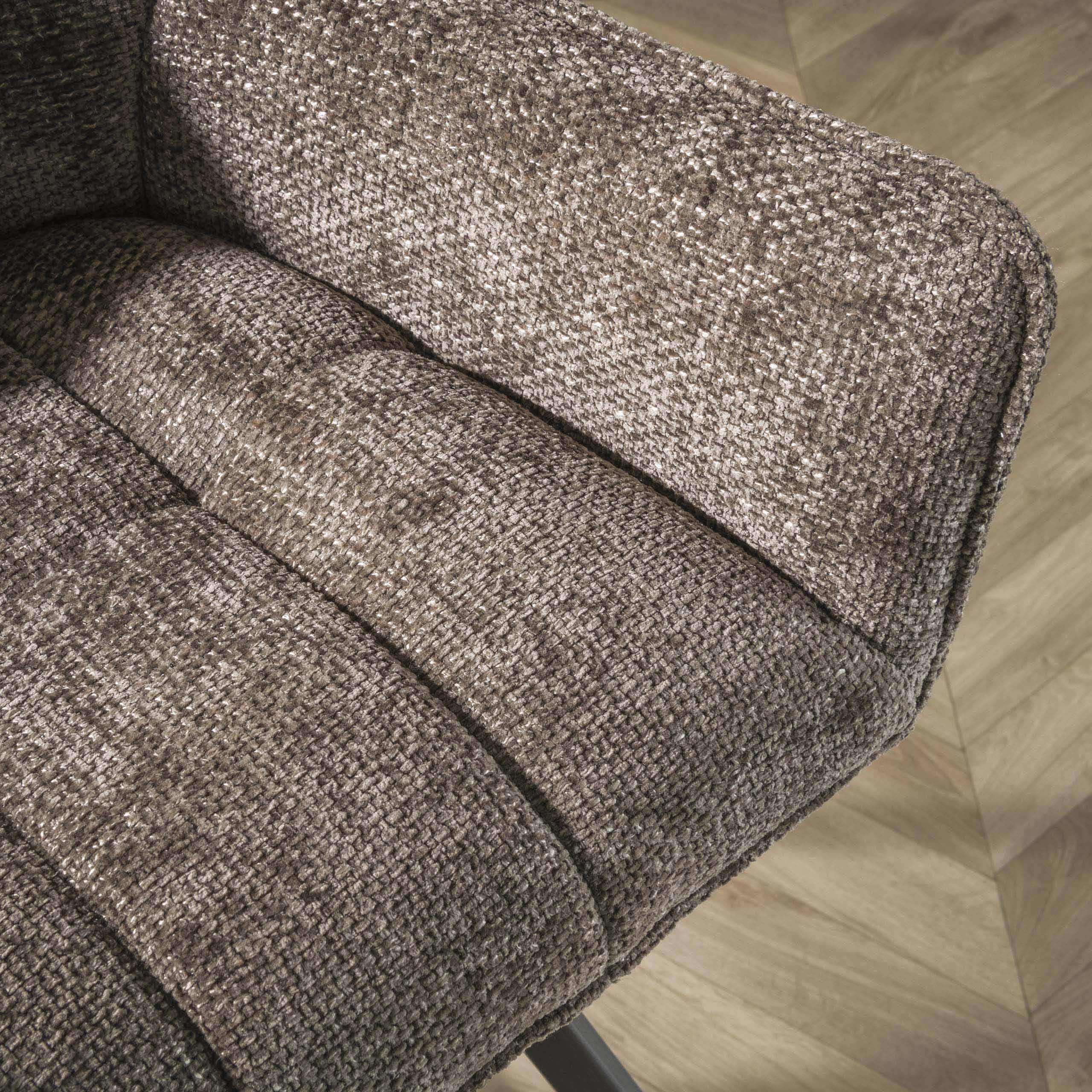 Sillón Lounge giratorio - juego de 2 - Hoven taupe