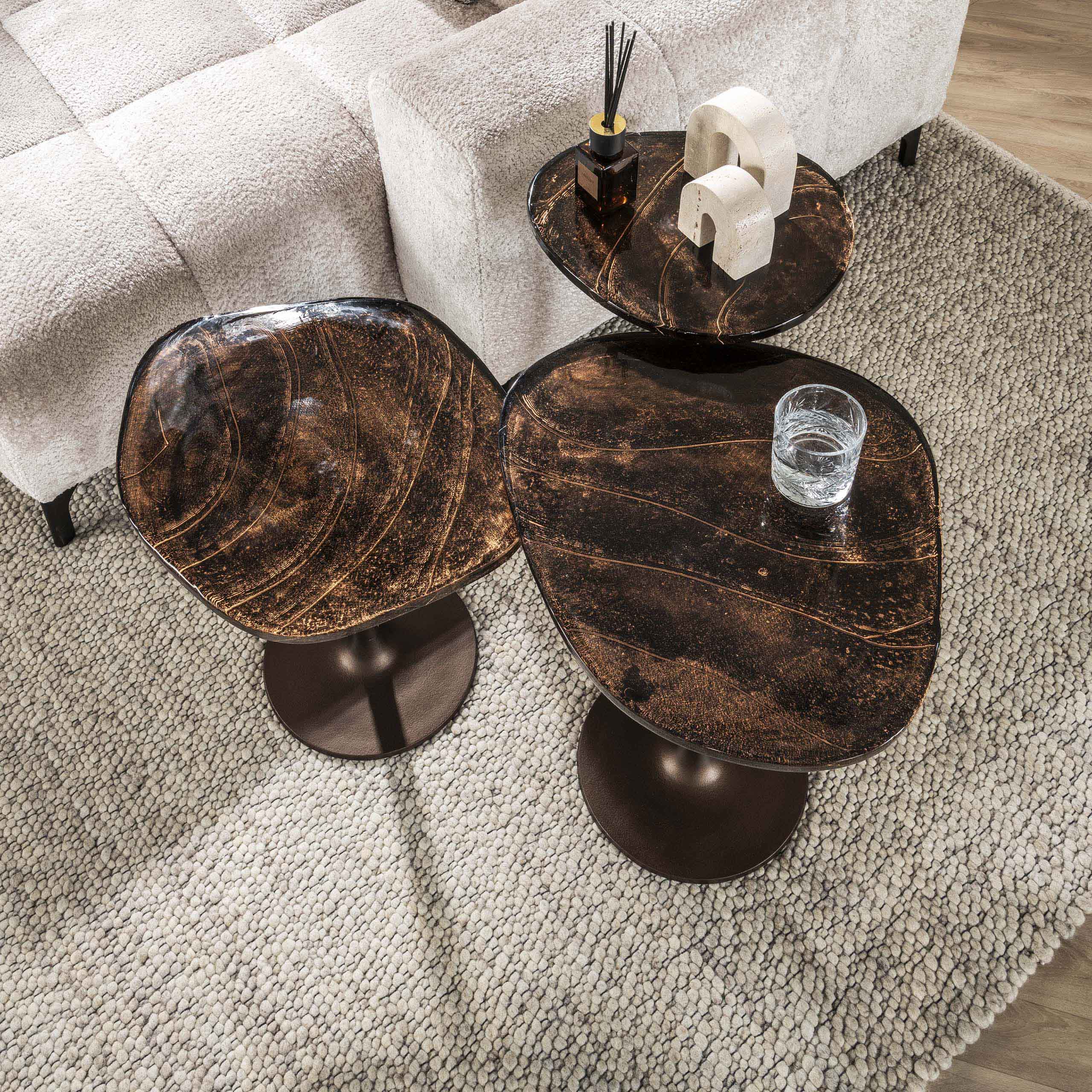 Mesa auxiliar Eclipse mediana - Cobre antiguo