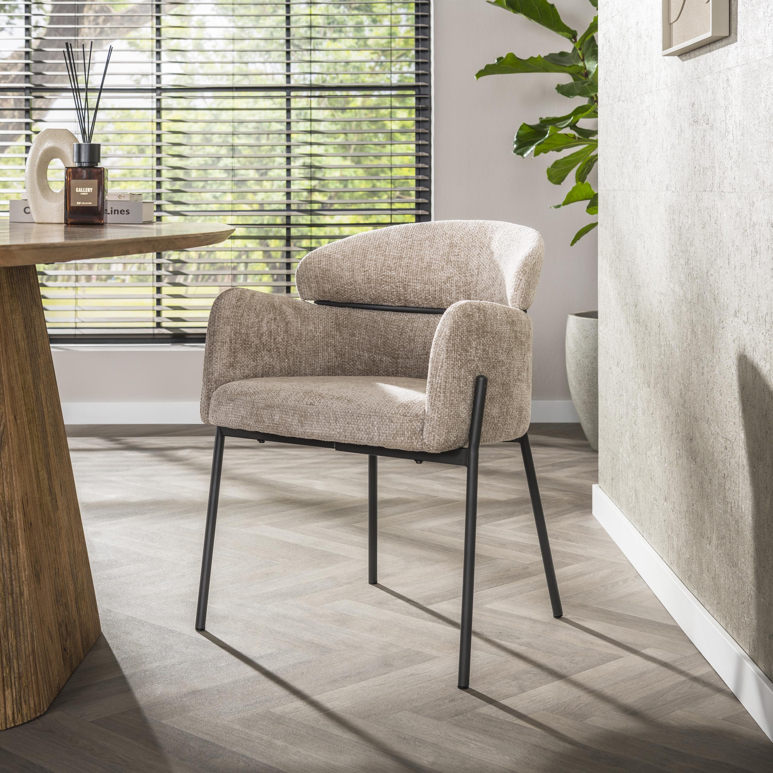 Armchair Curva - set of 2 - Hoven sand