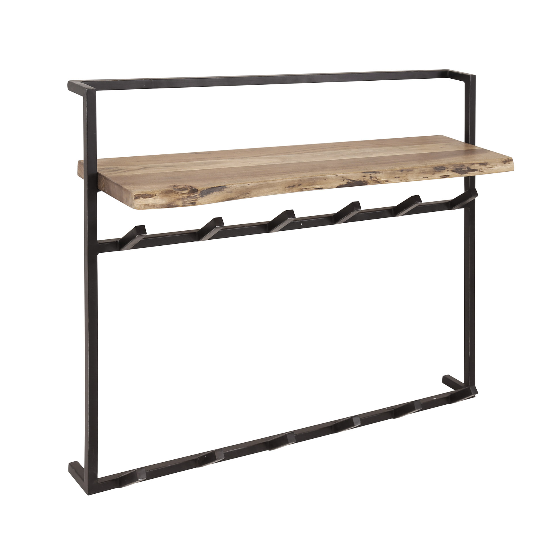 Perchero air solid 12 ganchos estante para paquetes / Acacia maciza natural