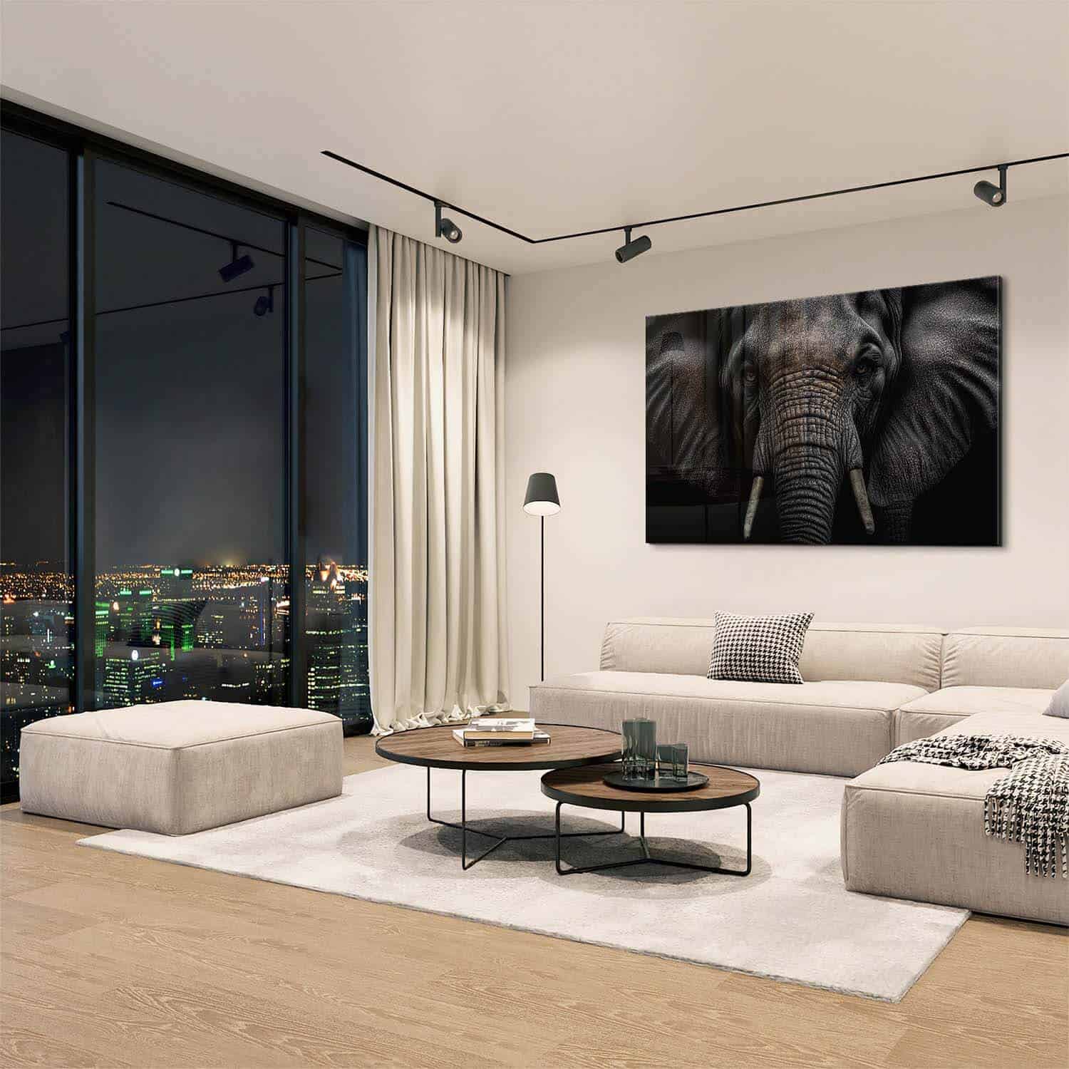 Elephant Close-Up – Glass