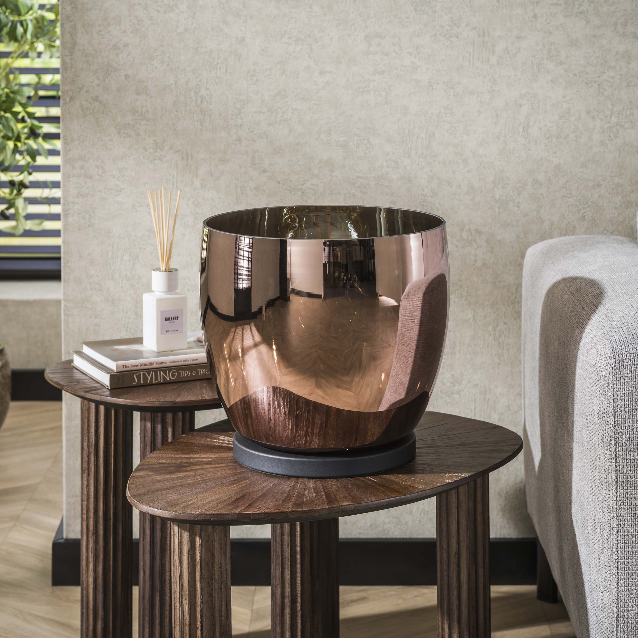 Lámpara de pie UP XL 1 luz cobre cristal