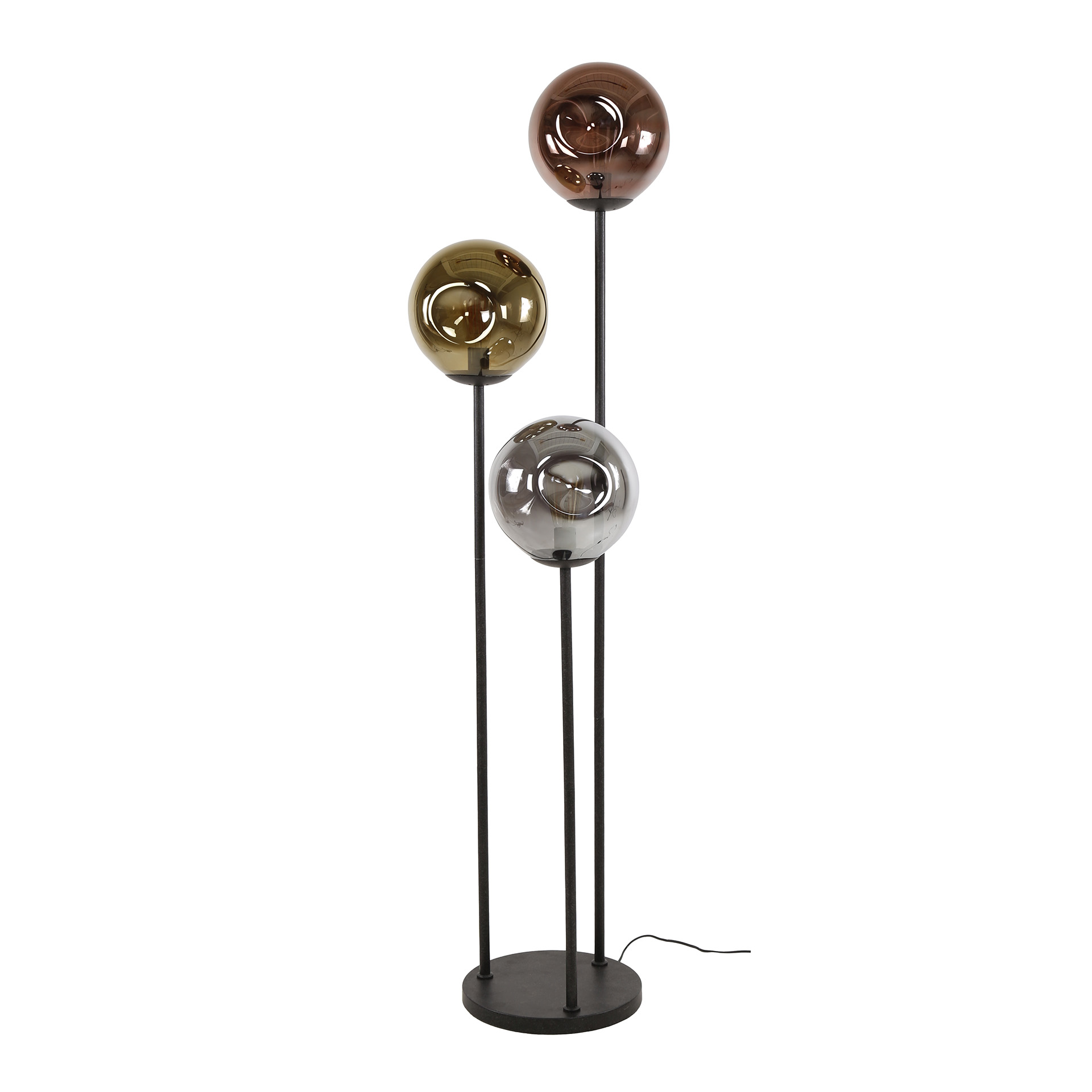 Lámpara de pie Stellar escalonada 3 luces - Negro ártico