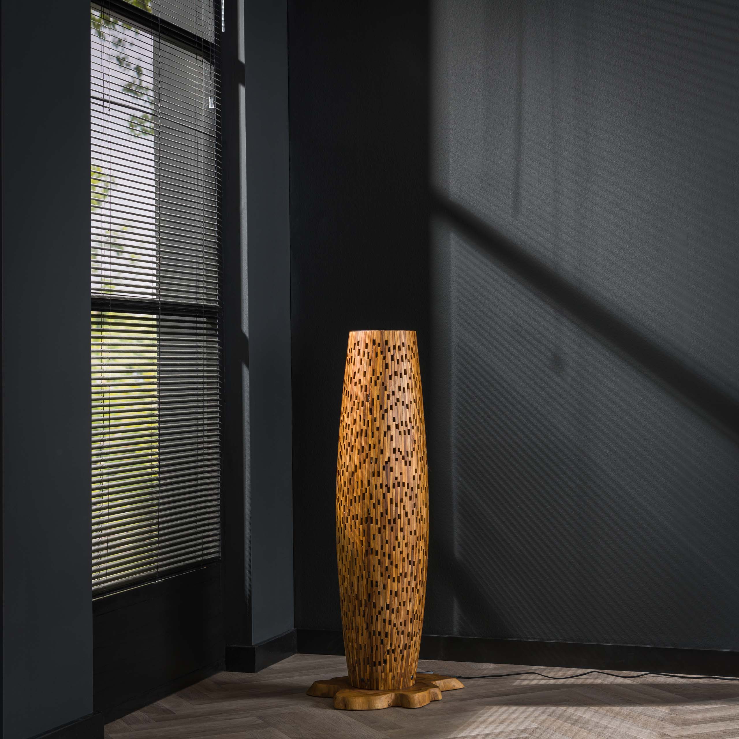 Lámpara de pie S bars / Madera maciza de teca reciclada