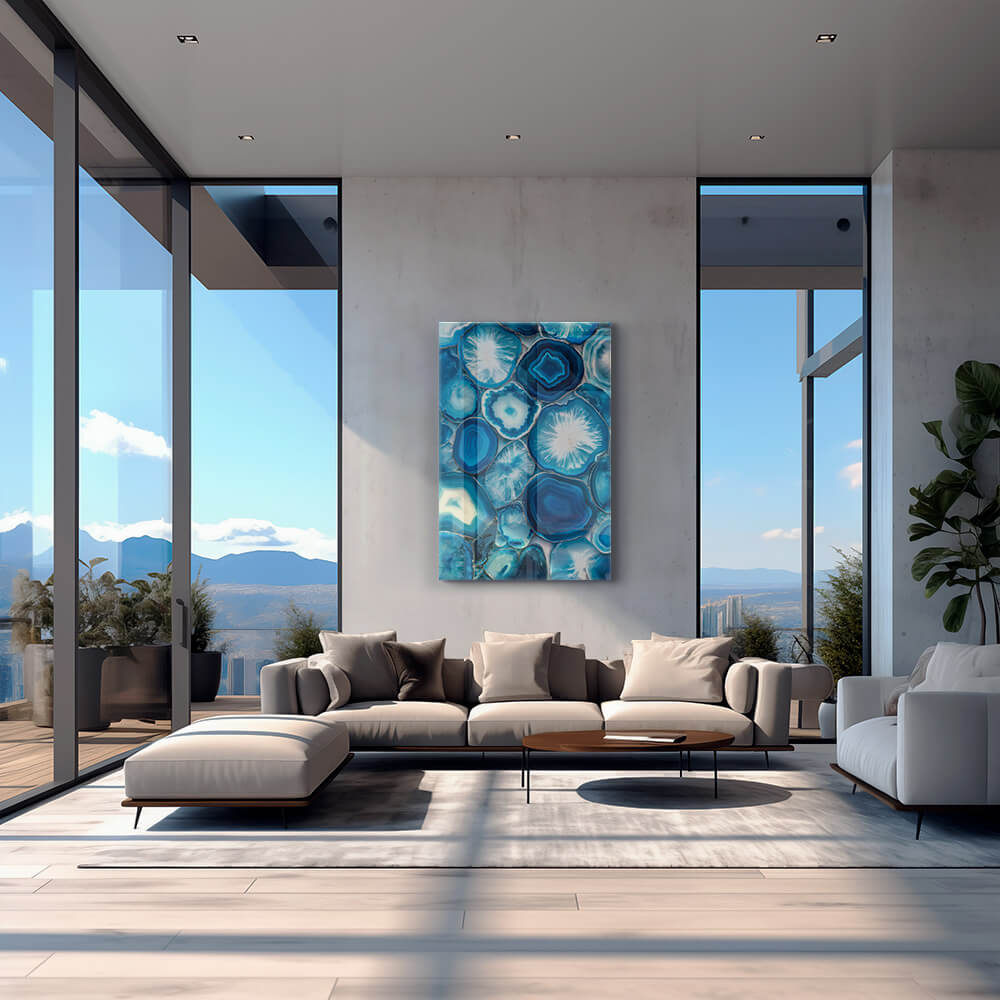 Blue Stones Poster – Vidrio
