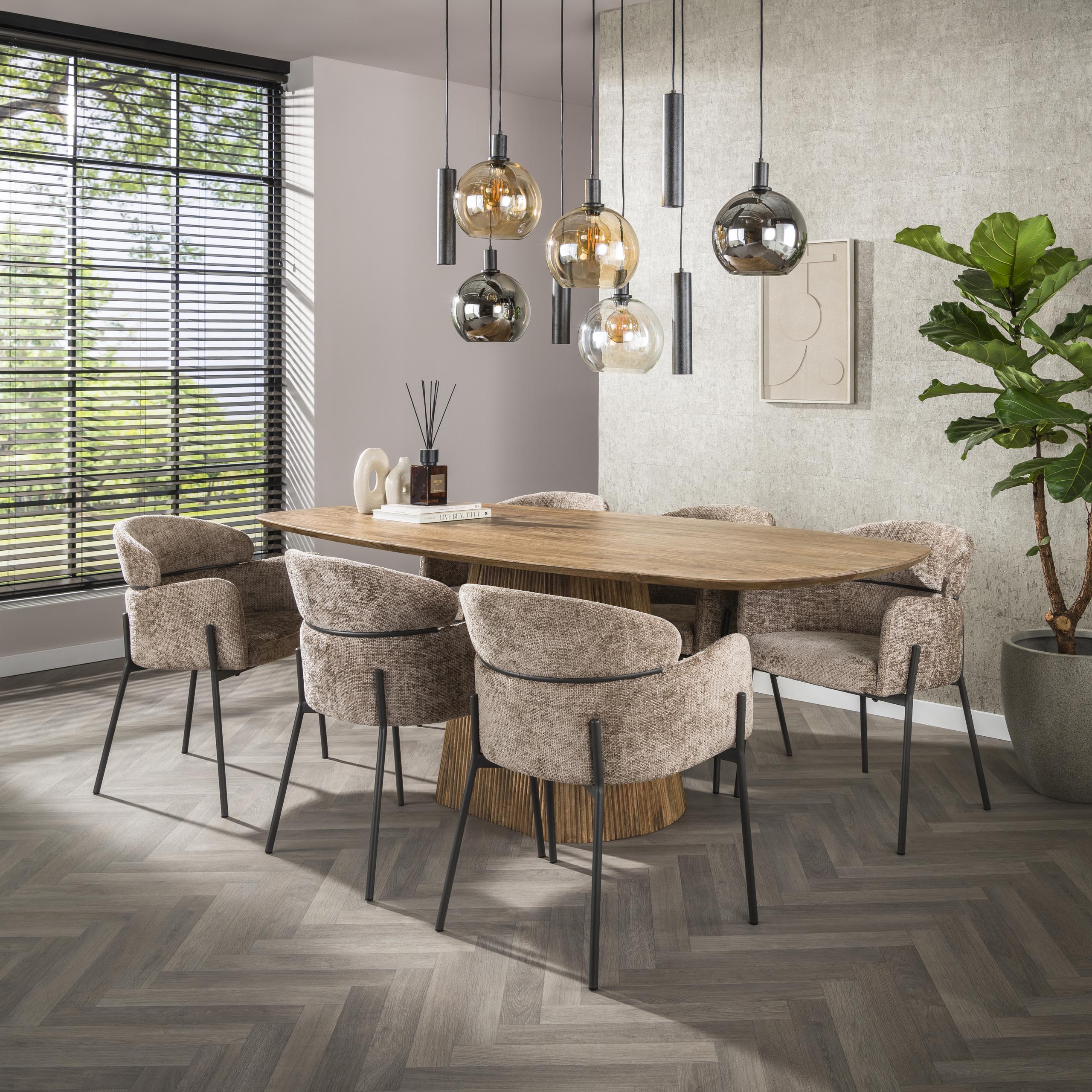 Sillón Curva - empaquetado por 2 - Hoven champagne