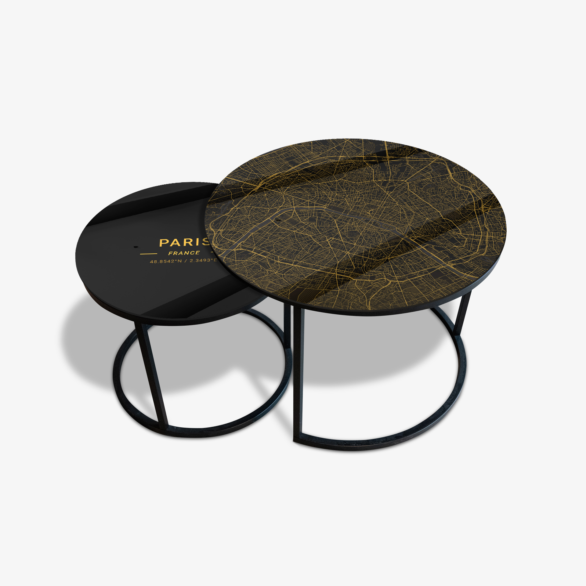 Mesa de centro Negro - Paris Gold