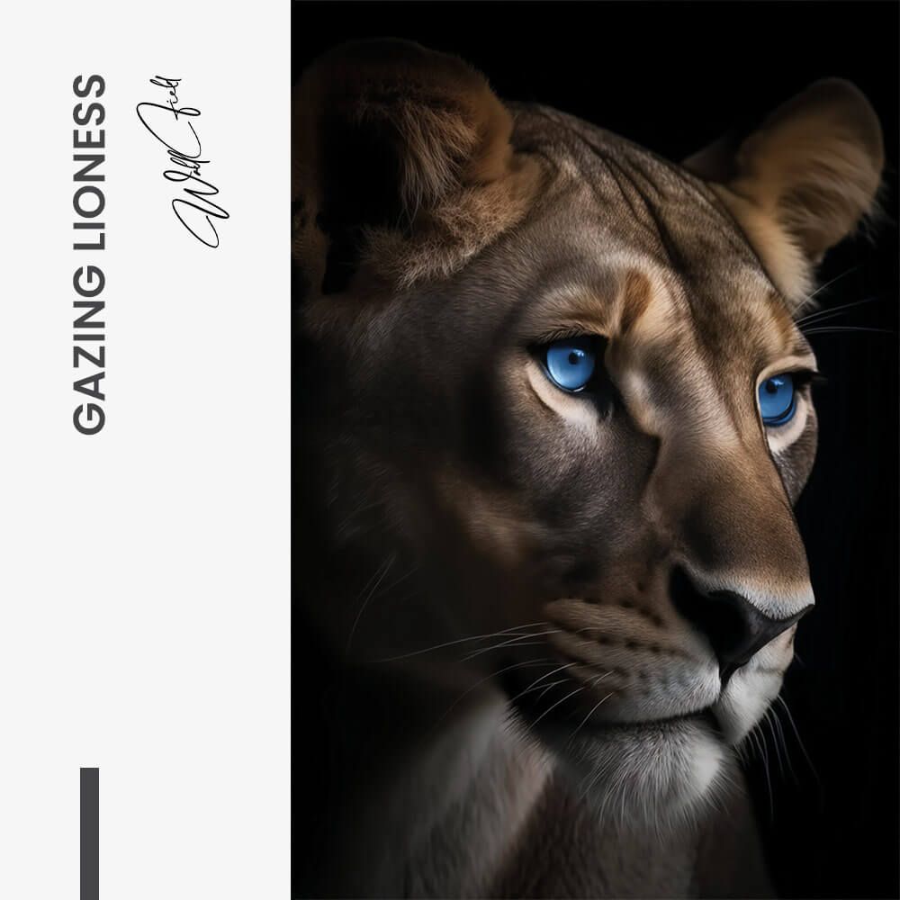 Gazing Lioness – Vidrio