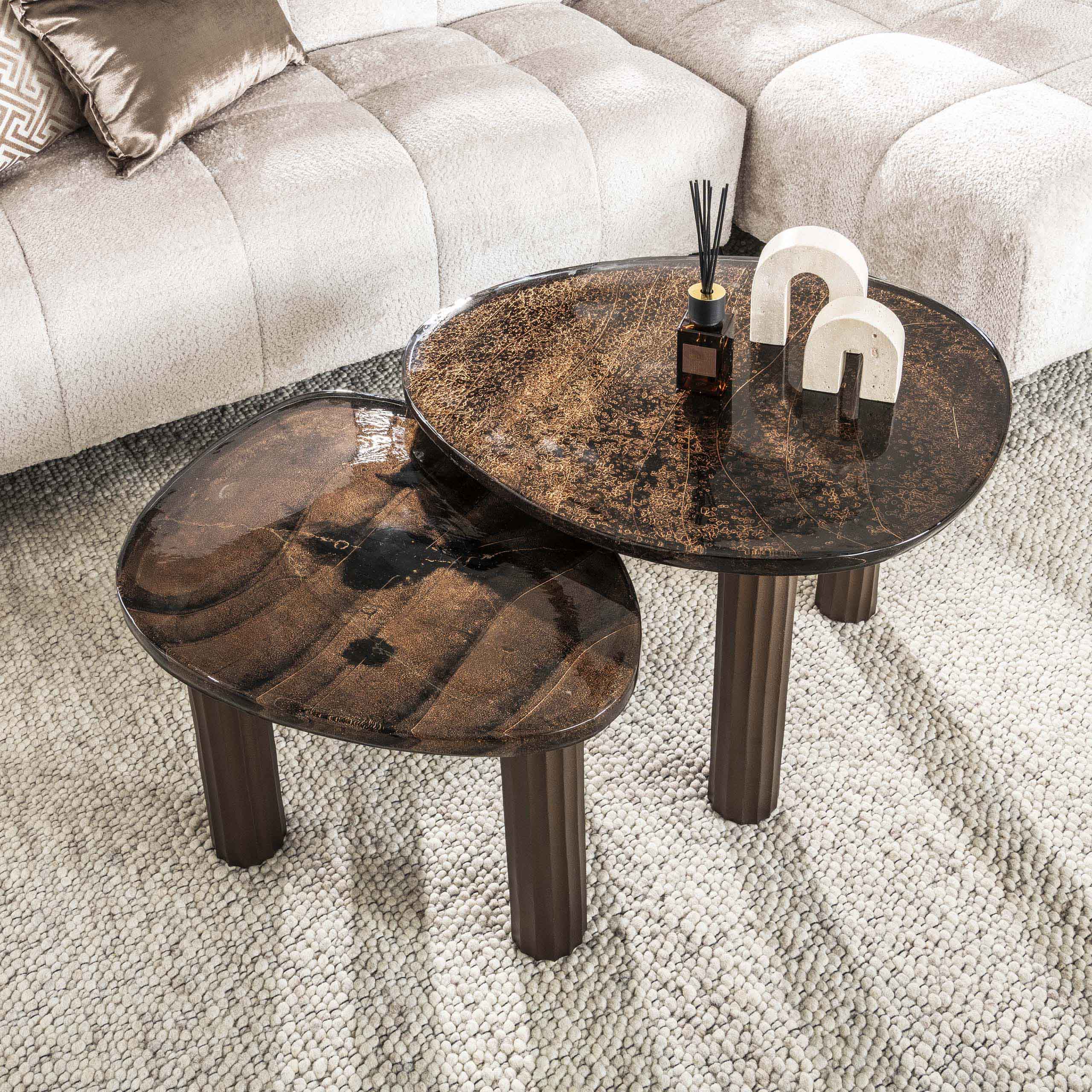 Mesa de centro Eclipse L - Cobre antiguo