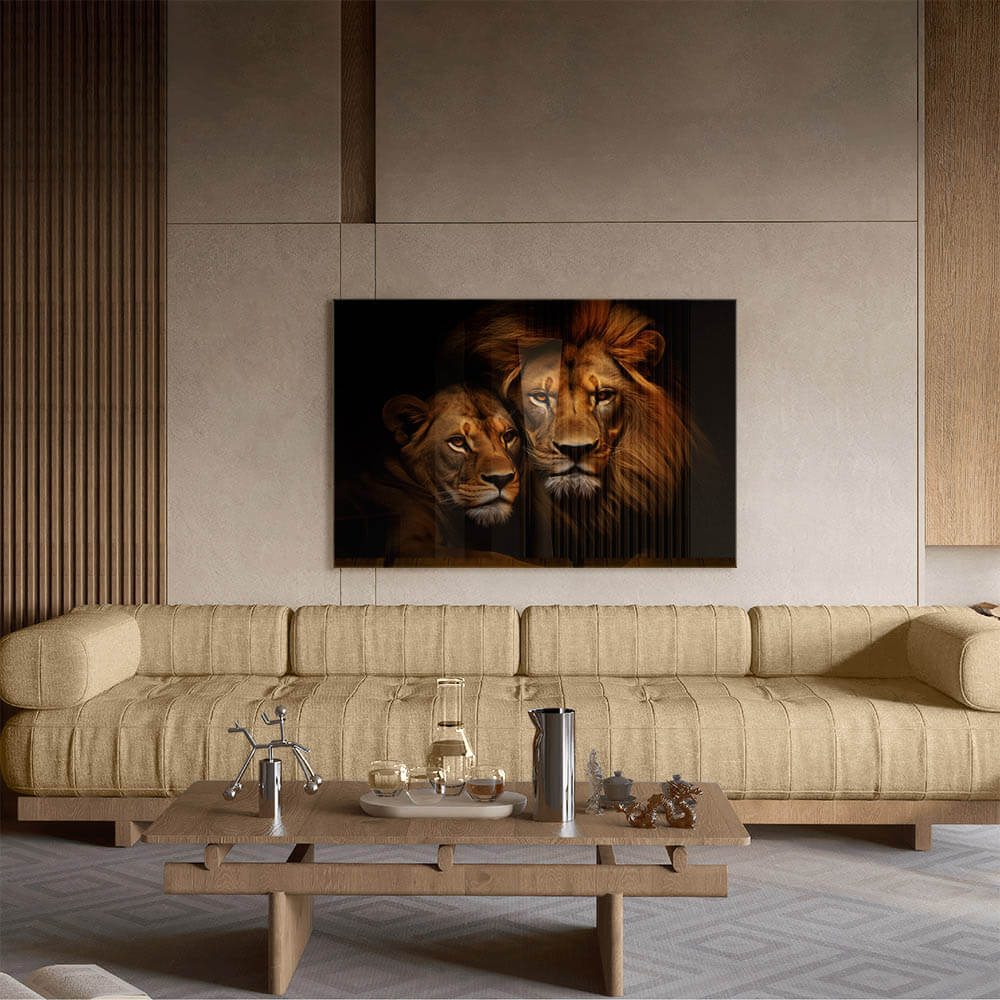 Lion Couple HZ – Vidrio