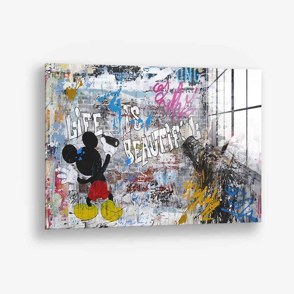 Mickey the Artist - Glass