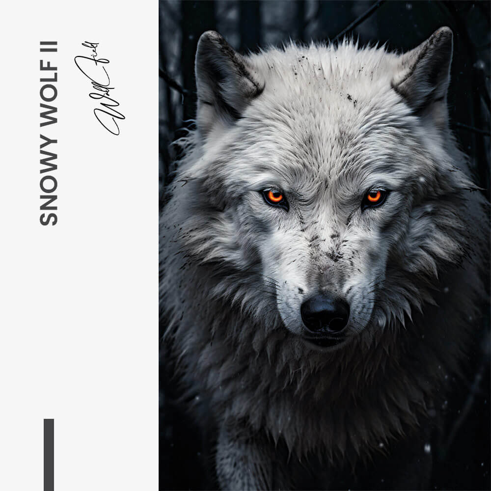 Snowy Wolf II – Vidrio