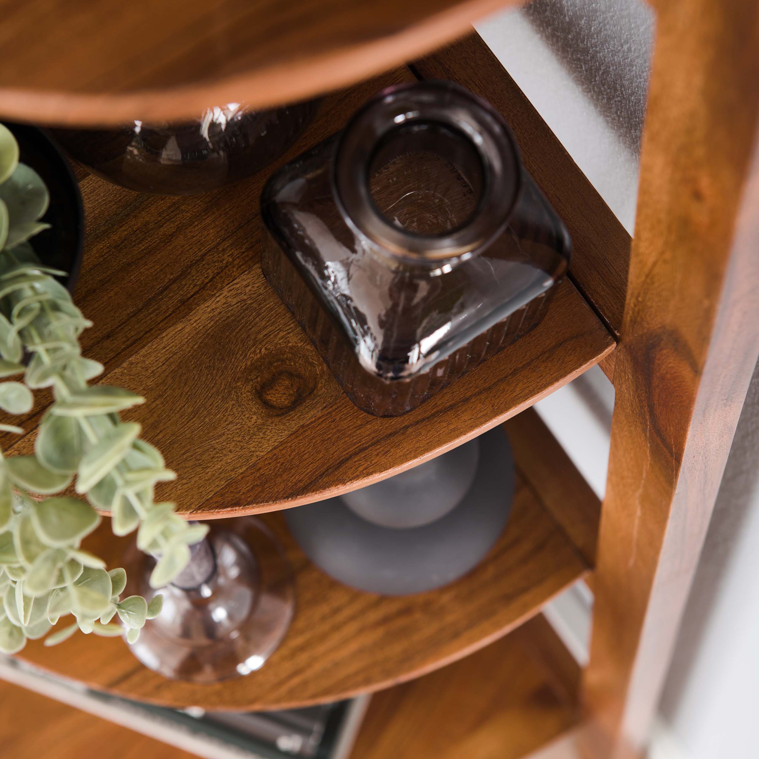 Ángulo de estante de esquina - Arena de acacia maciza