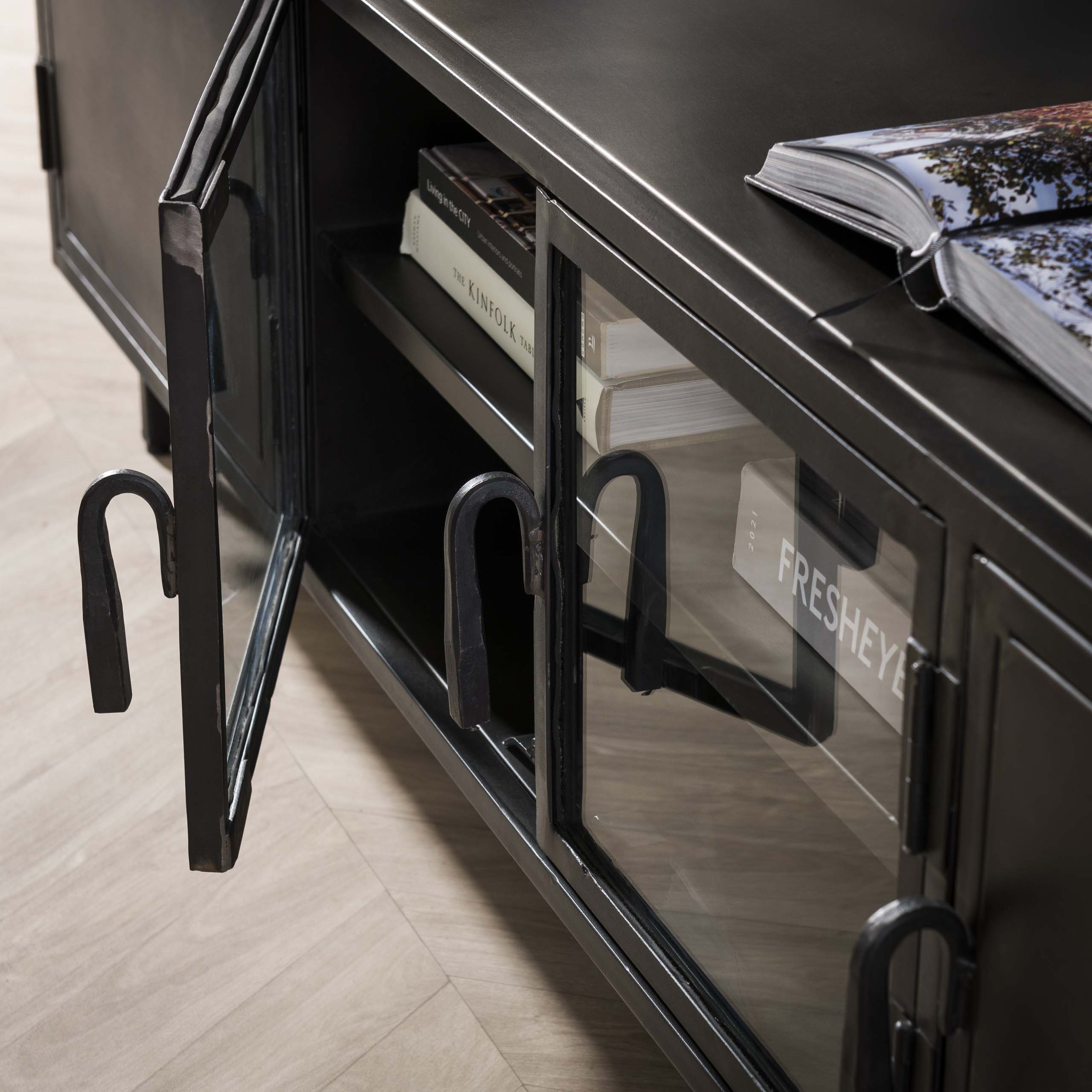 Mueble TV 180cm Rift metal / Gun metal