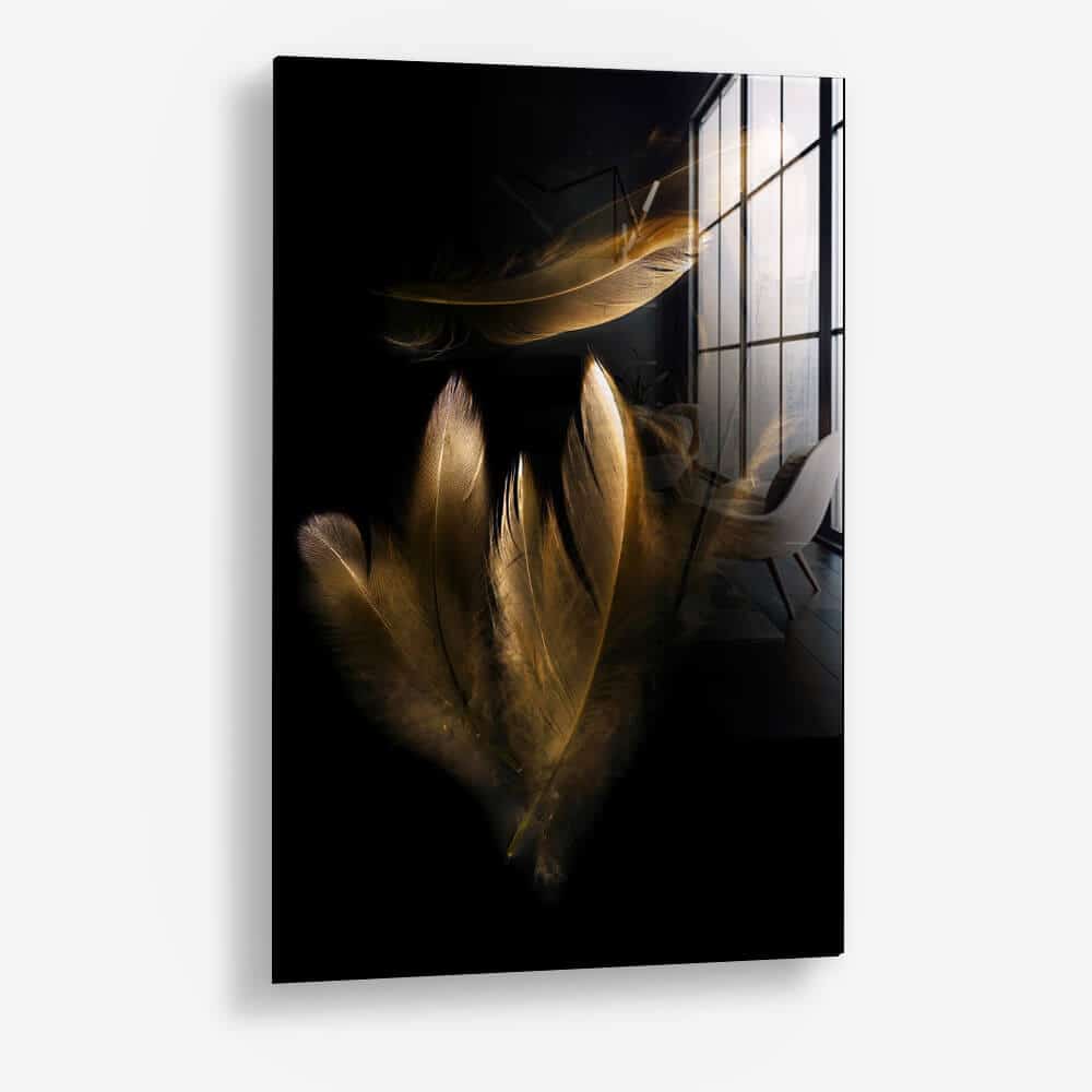 Golden Feathers - Vidrio