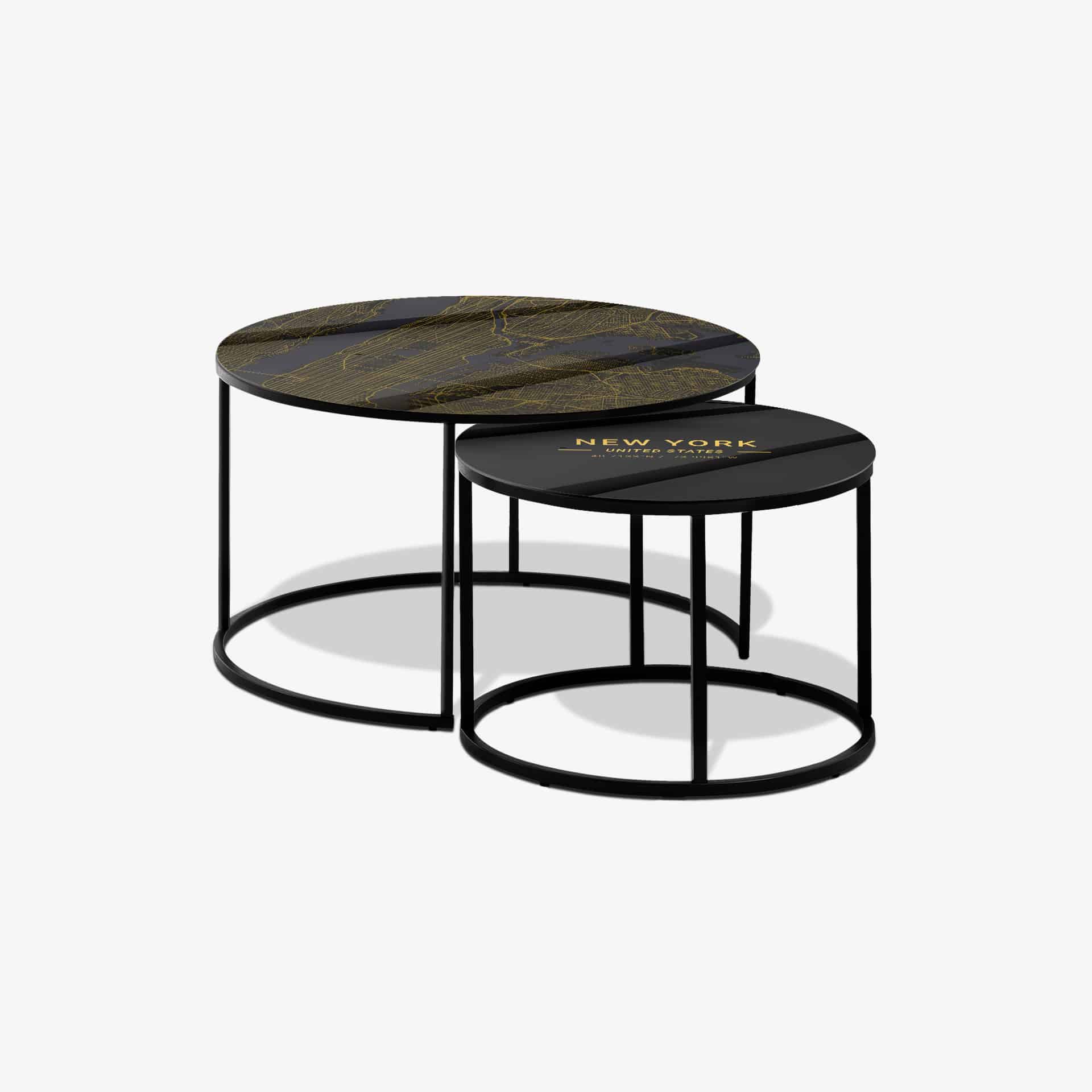 Mesa de centro Negro - New York Gold