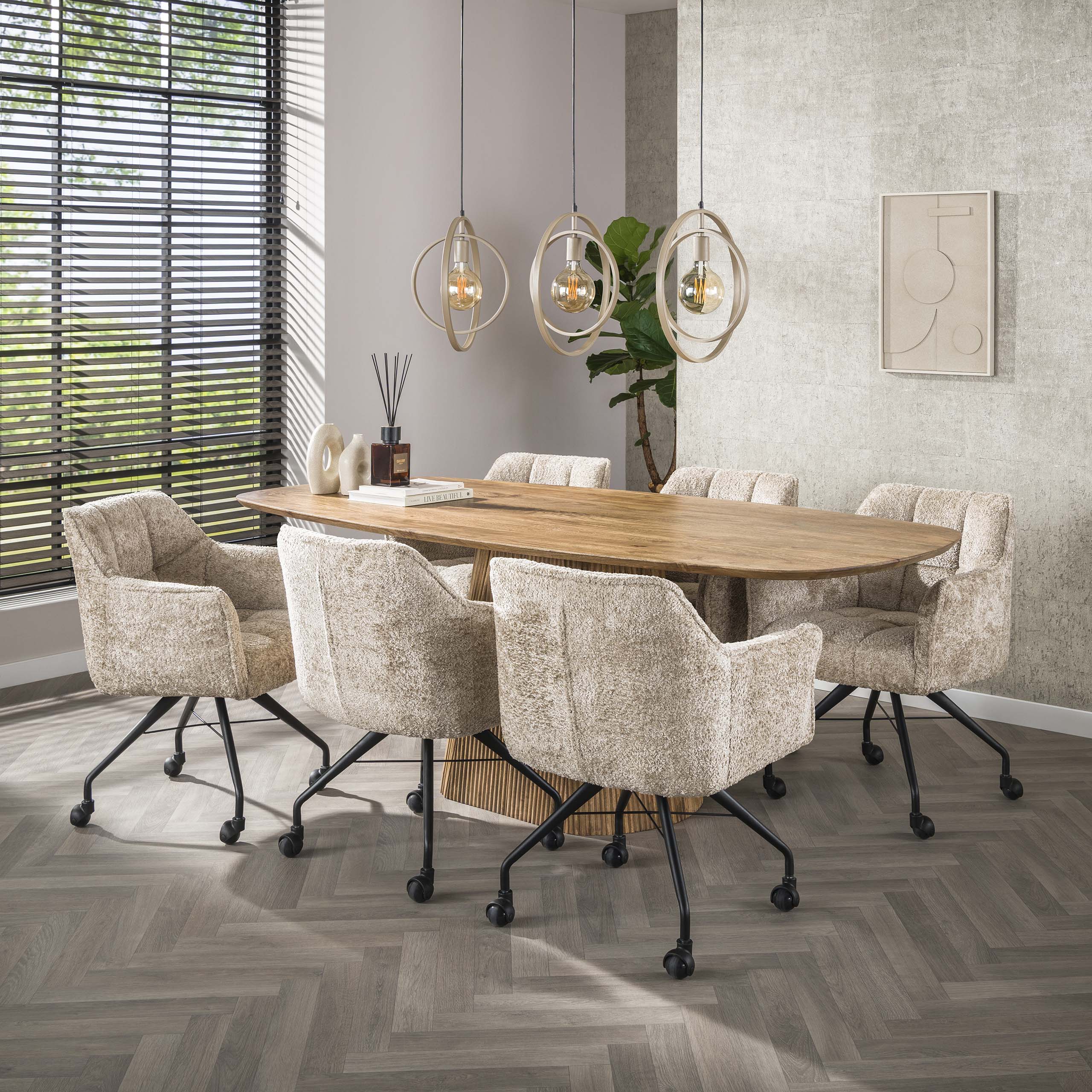 Lámpara colgante Turn Around 3 luces - Beige