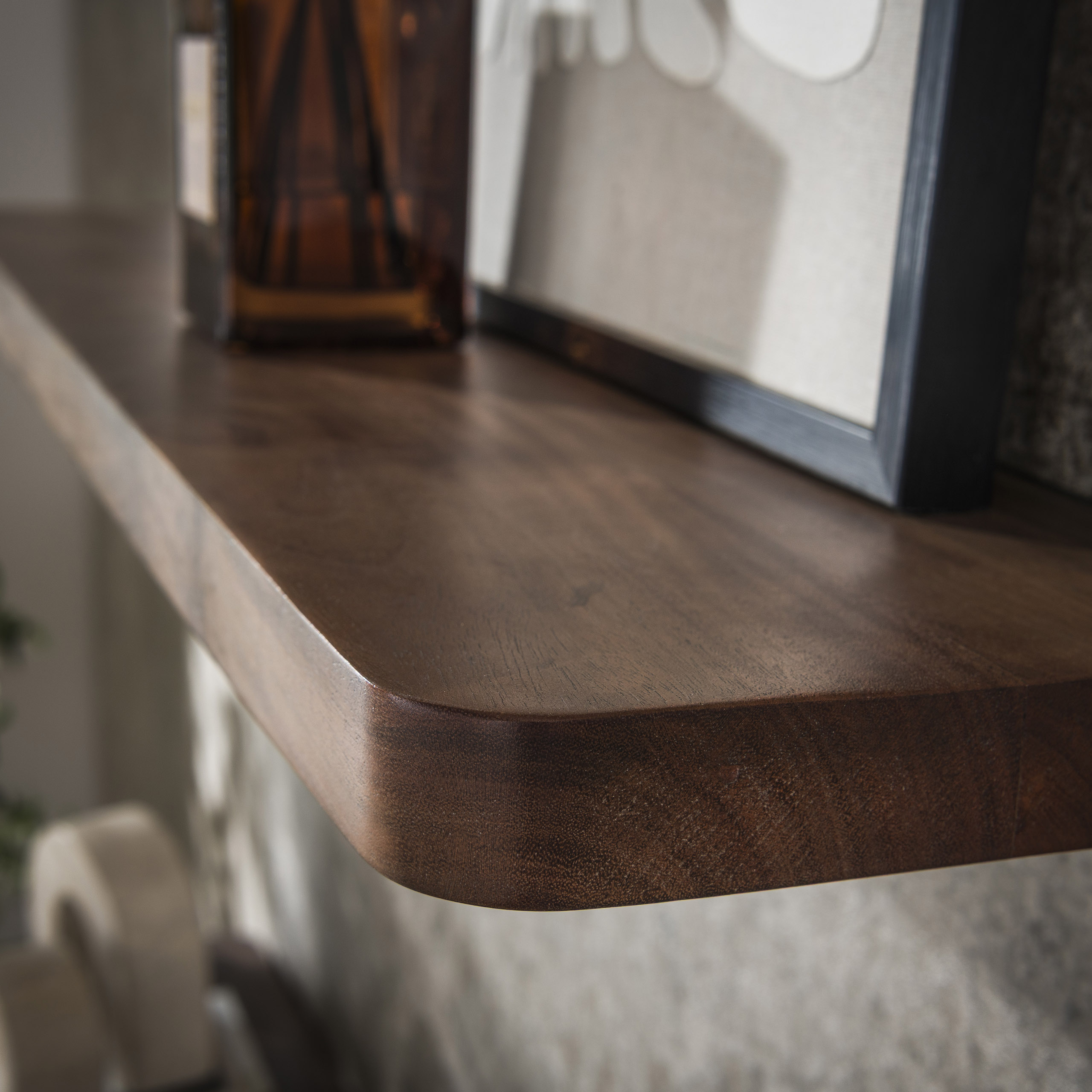 Estante de pared Carve 120 cm - Acacia maciza marrón