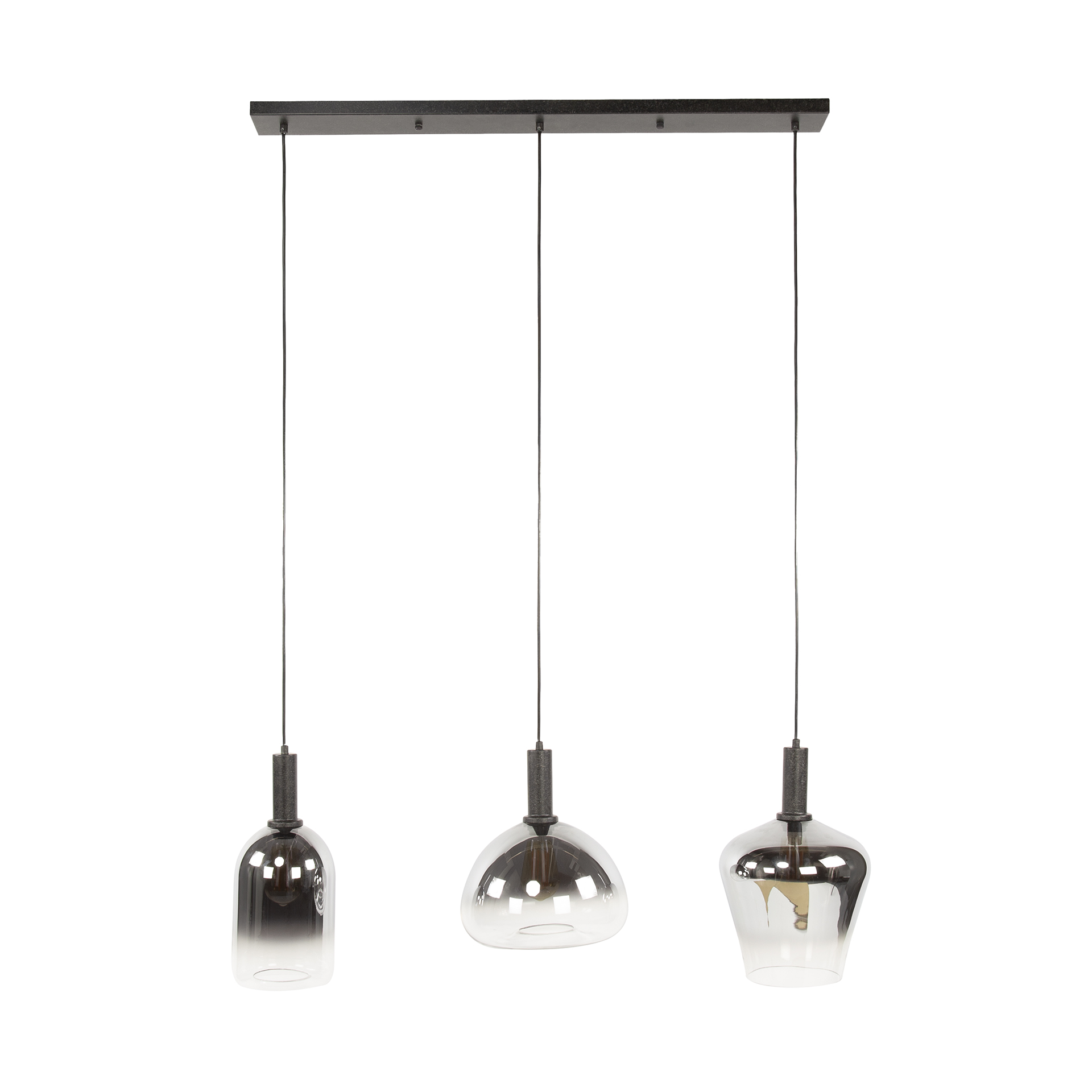 Lámpara colgante Zenith 3 luces - Negro ártico