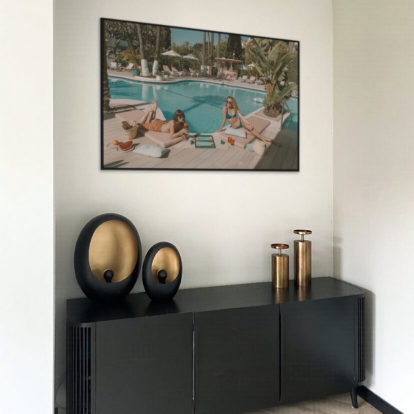 "By the pool"