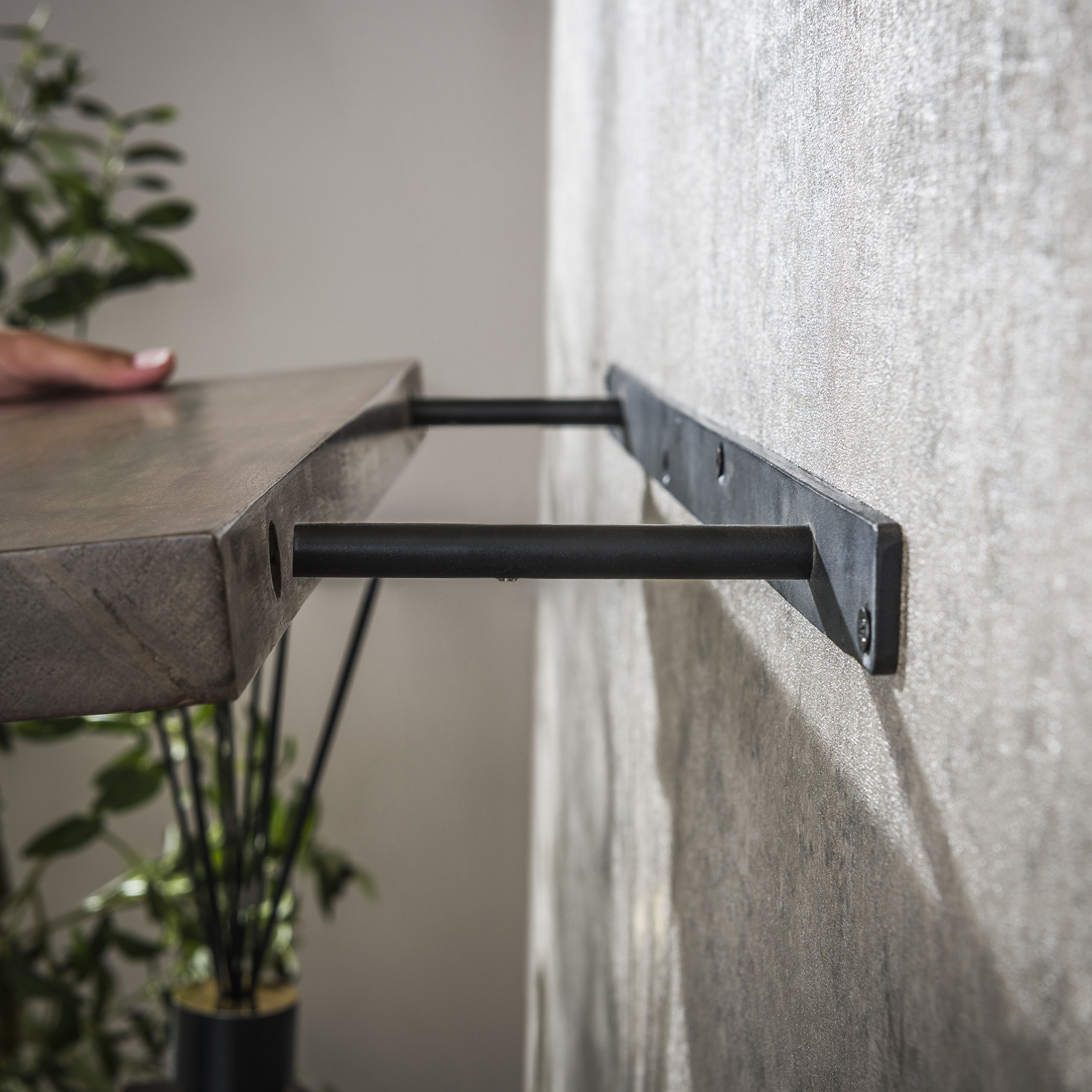 Estante de pared Carve 60 cm - Acacia maciza marrón