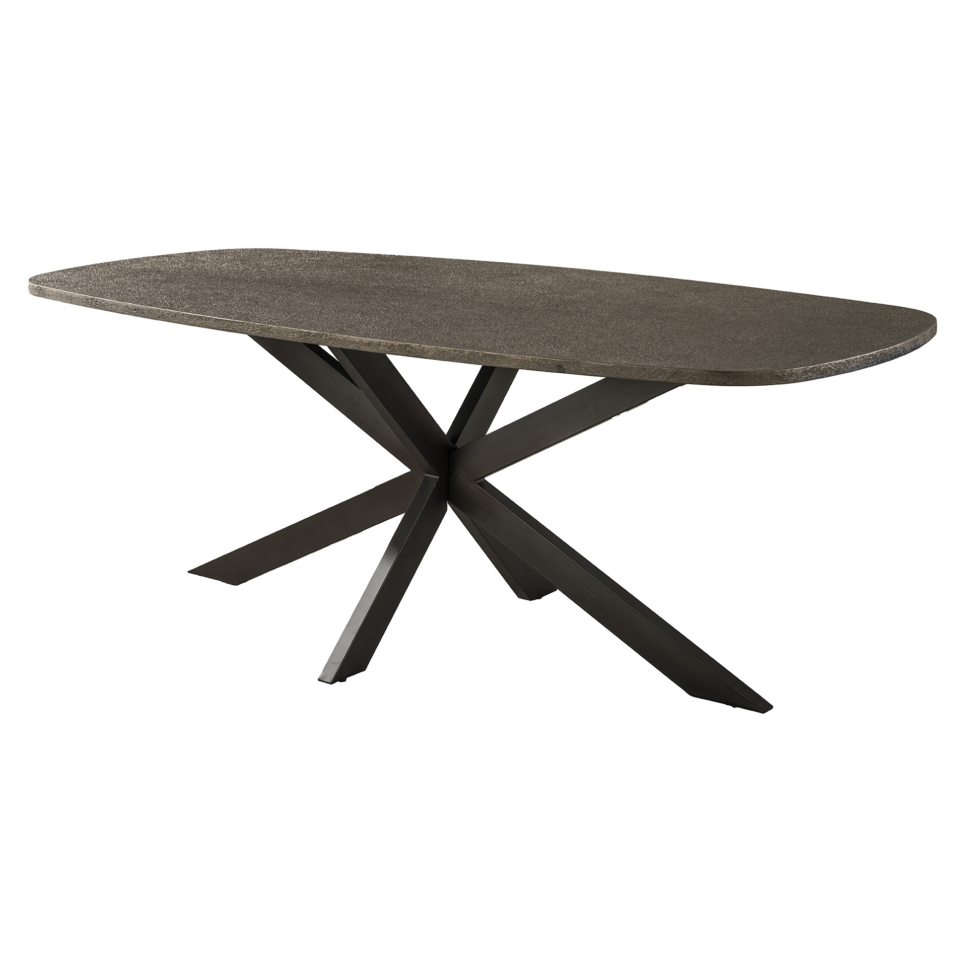 Mesa de comedor danesa ovalada Bronvik 215 cm - Metal líquido bronce