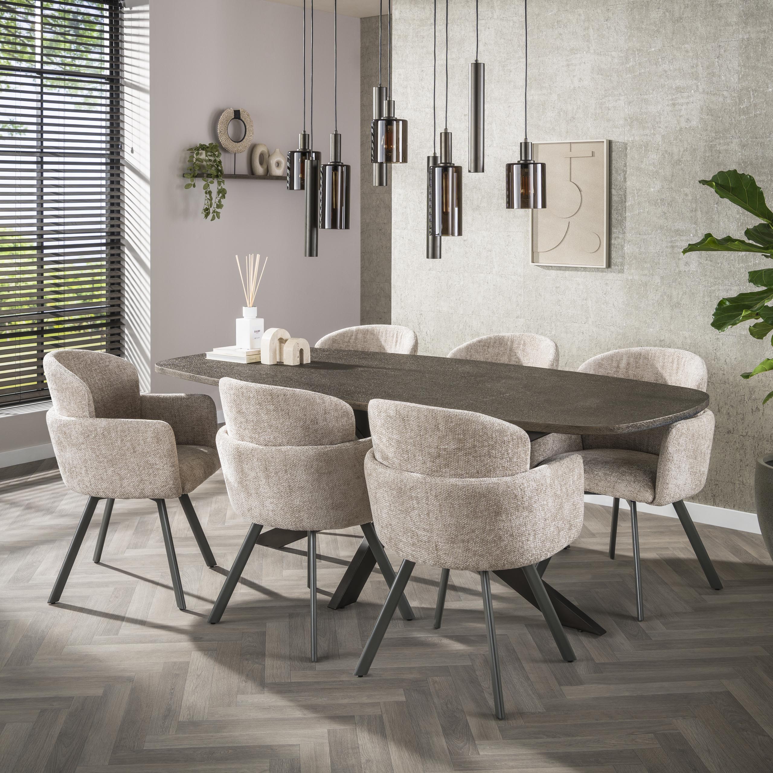 Armchair Embrace rotatable - set of 2 - Hoven sand