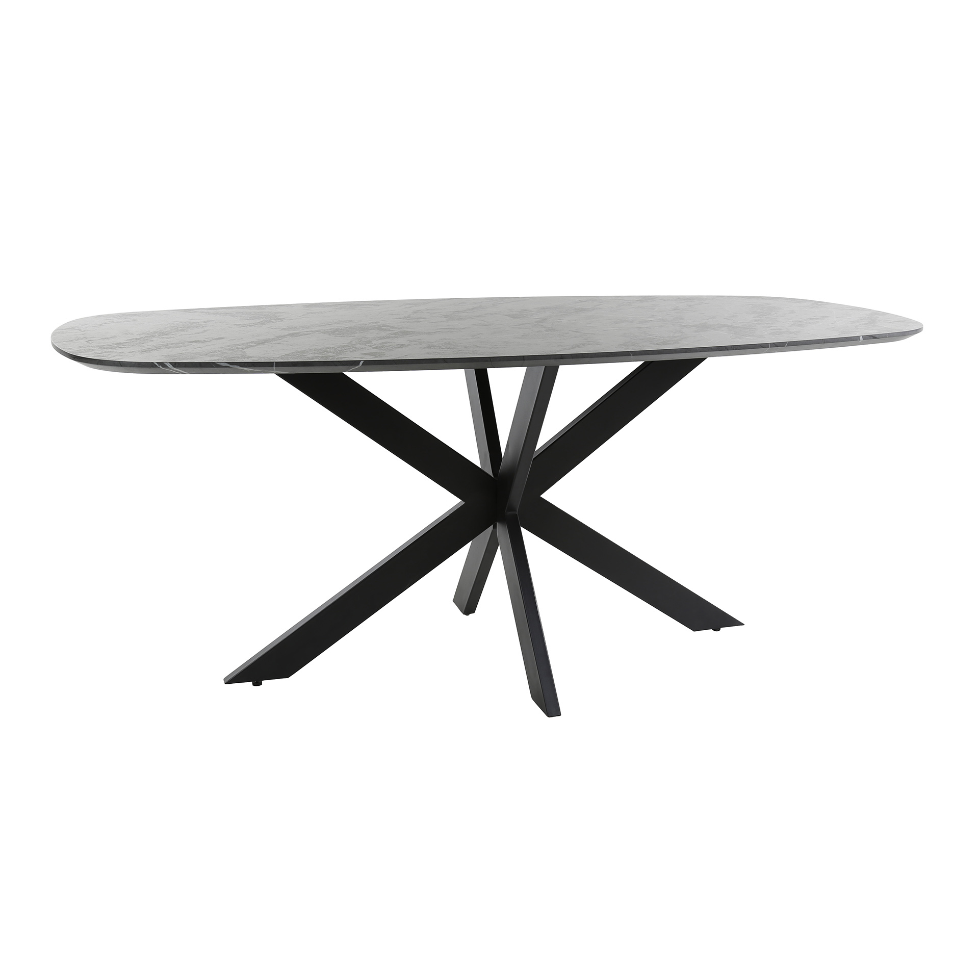 Mesa de comedor 180 ovalada danesa / 3D Melamina pizarra piedra